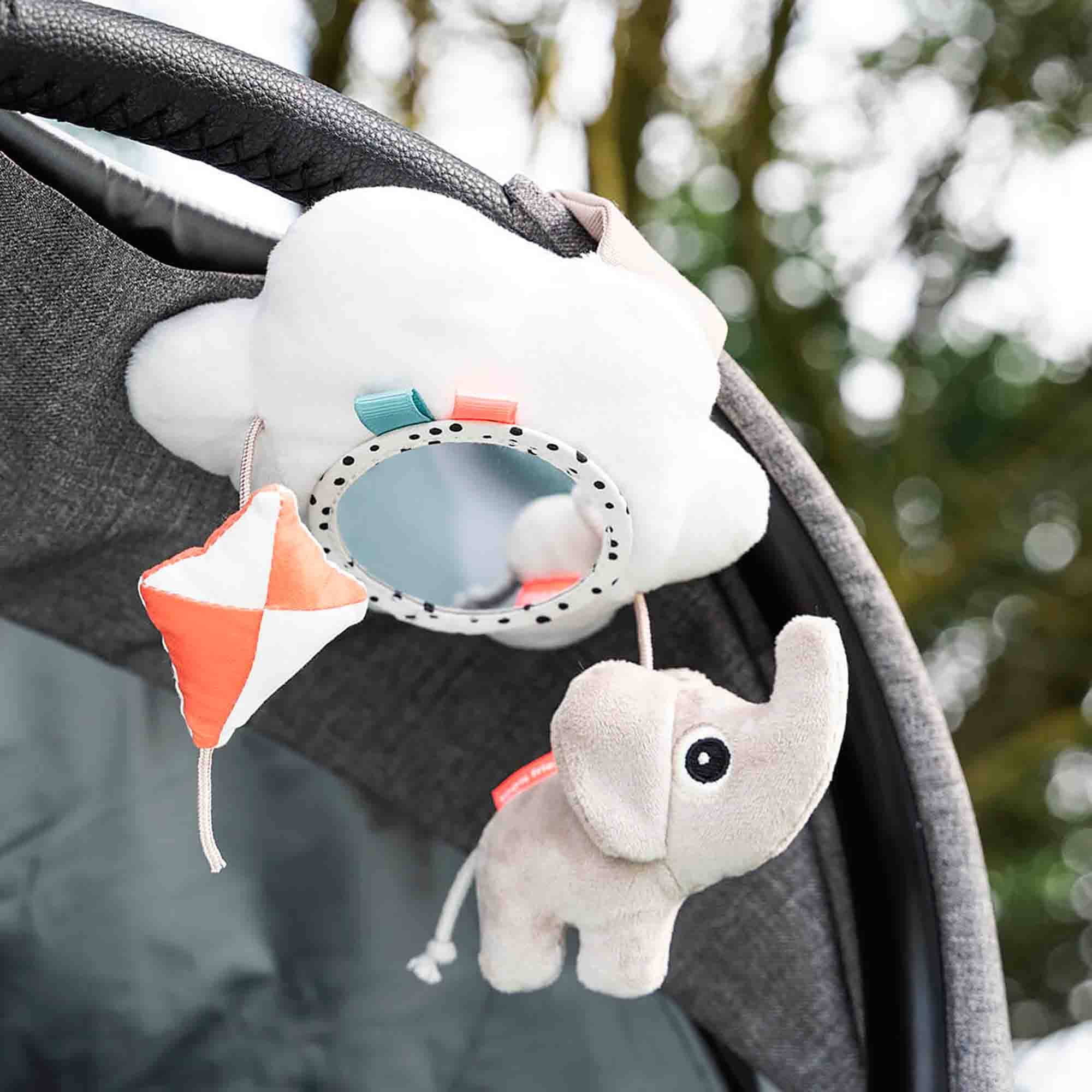 Kinderwagen Spielzeug, done by deer, Mehrfarbig – Besonderheit: Befestigung mit Magnetverschluss