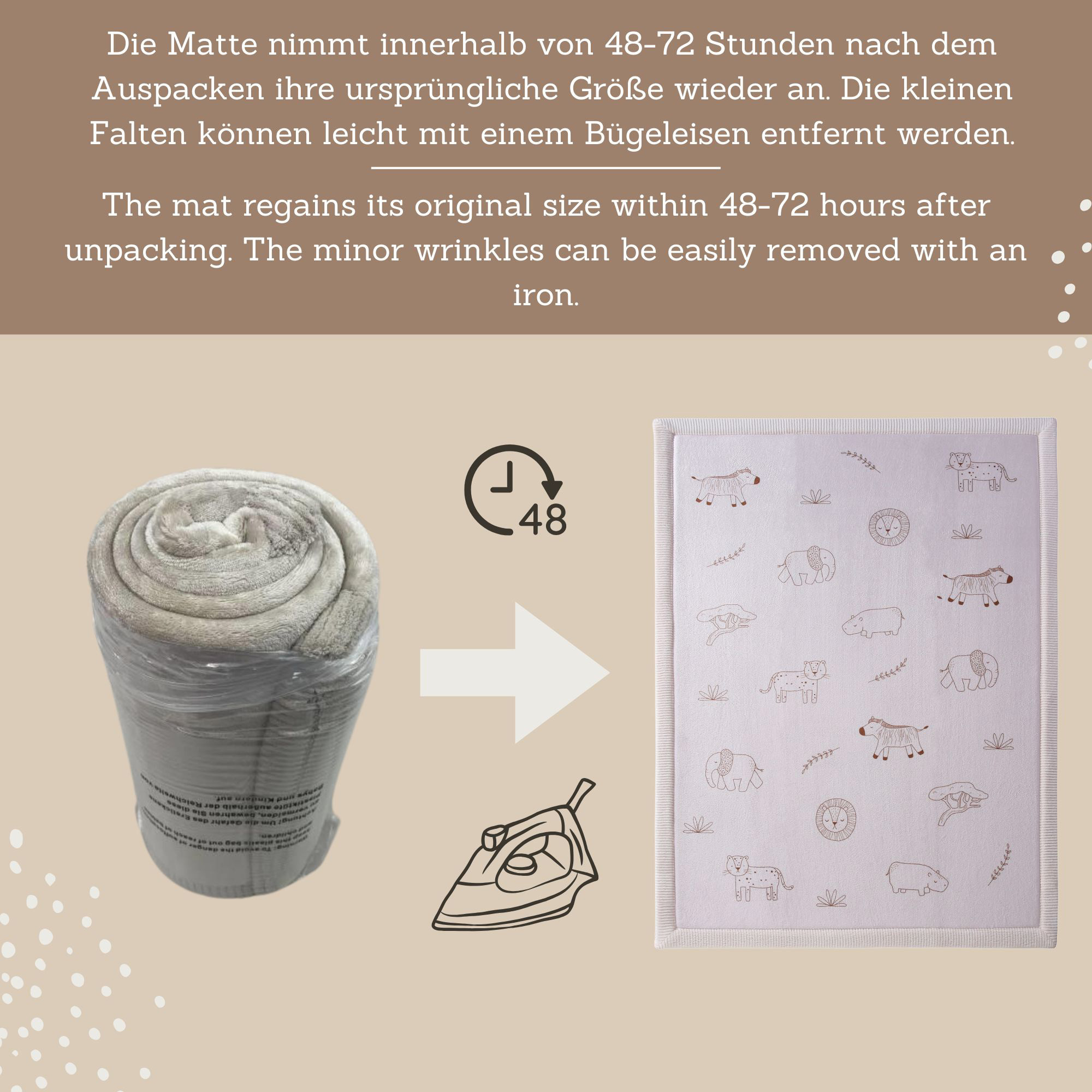 Teppiche, Hakuna matte, Beige – Produktansicht