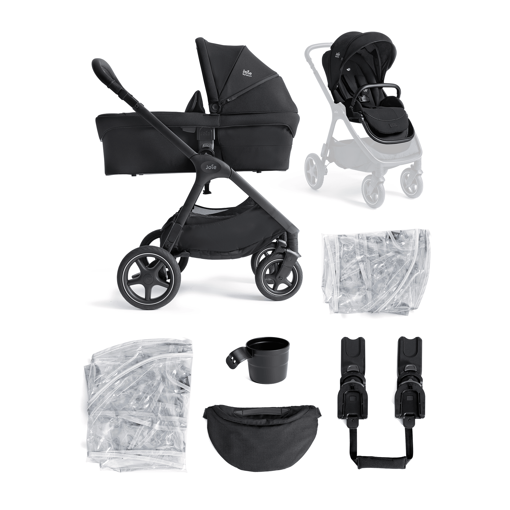 Kombi-Kinderwagen, Joie signature, Schwarz – Produktansicht