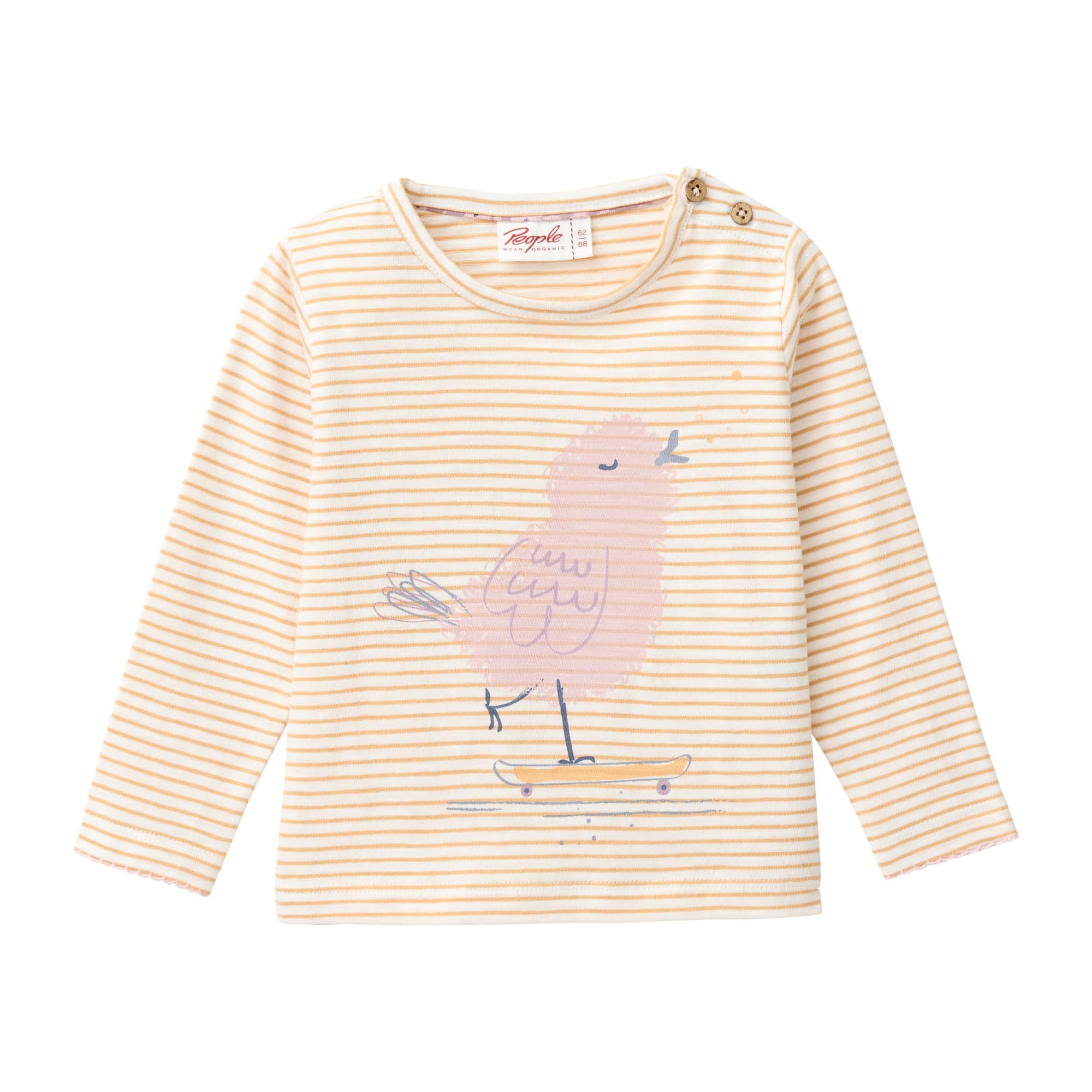 Langarmshirts, People Wear Organic, Gelb – Produktansicht