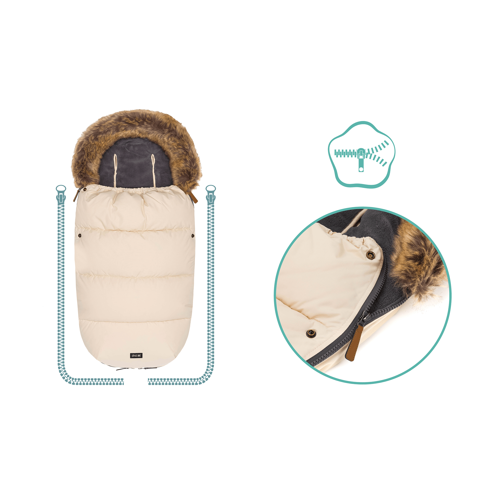 Fußsäcke & Decken, LITTLE ONE, Weiß – Produktansicht