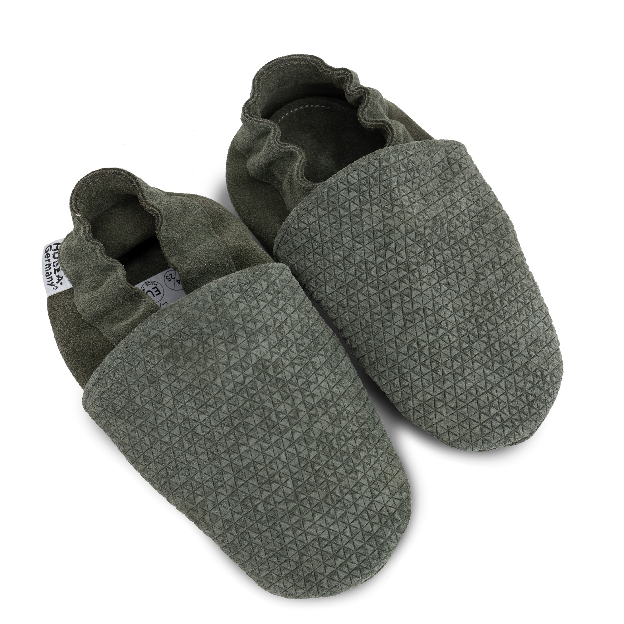 Krabbelschuhe, HOBEA, Grün – Besonderheit: liebevolle Handarbeit