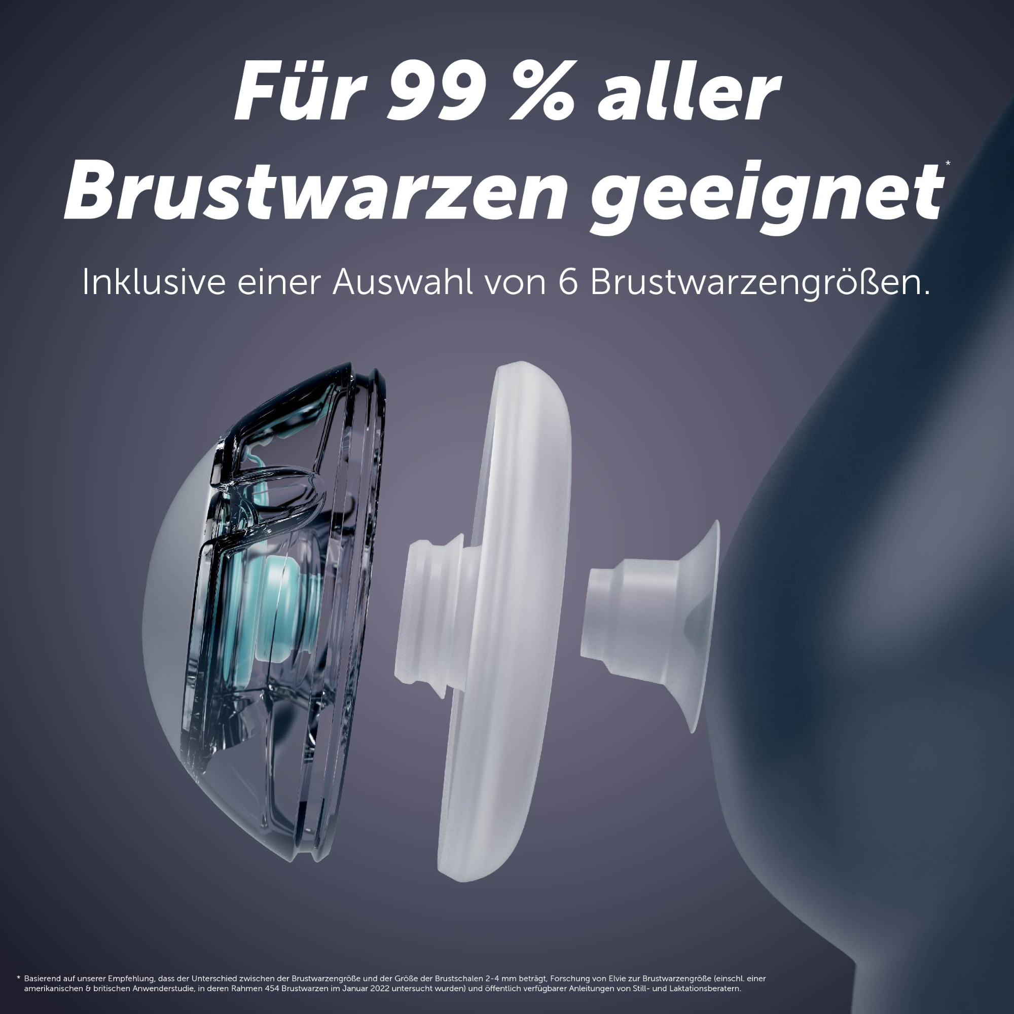 Milchpumpen, elvie, Transparent – Produktansicht