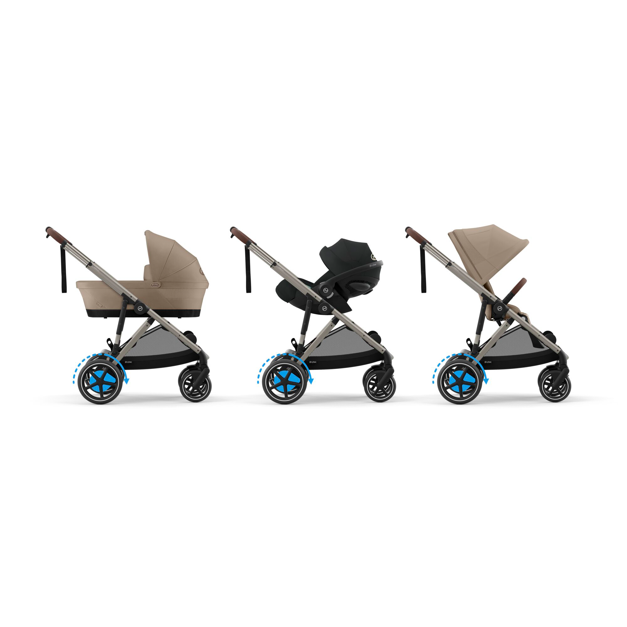 Kombi-Kinderwagen, cybex, Beige – Produktansicht