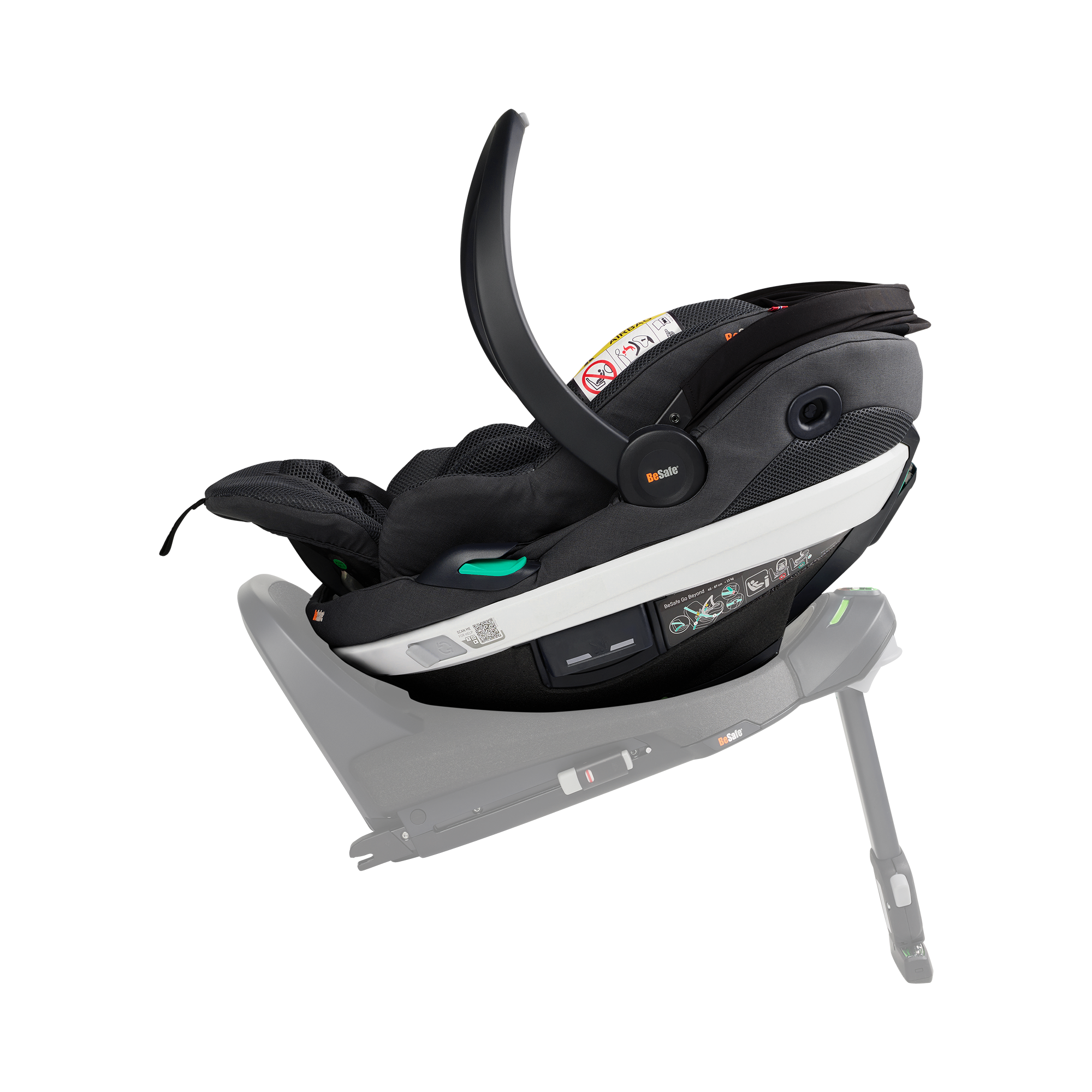 Babyschalen 0-13 kg, Gruppe 0+, BeSafe, Grau – Produktansicht