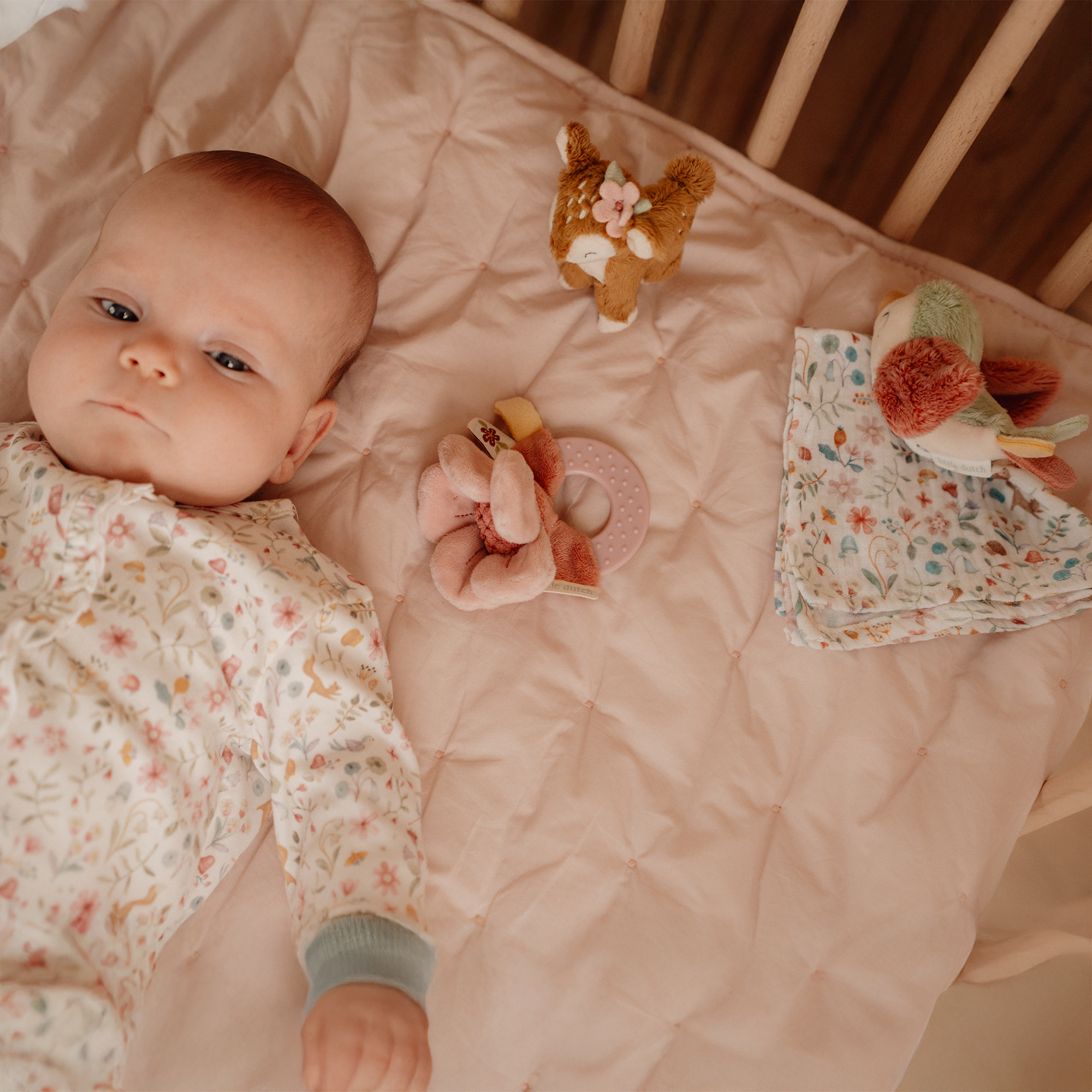 Kuscheltiere, LITTLE DUTCH, Pink – Besonderheit: bestehend aus einem Schmusetuch, Kuscheltier und Beißring