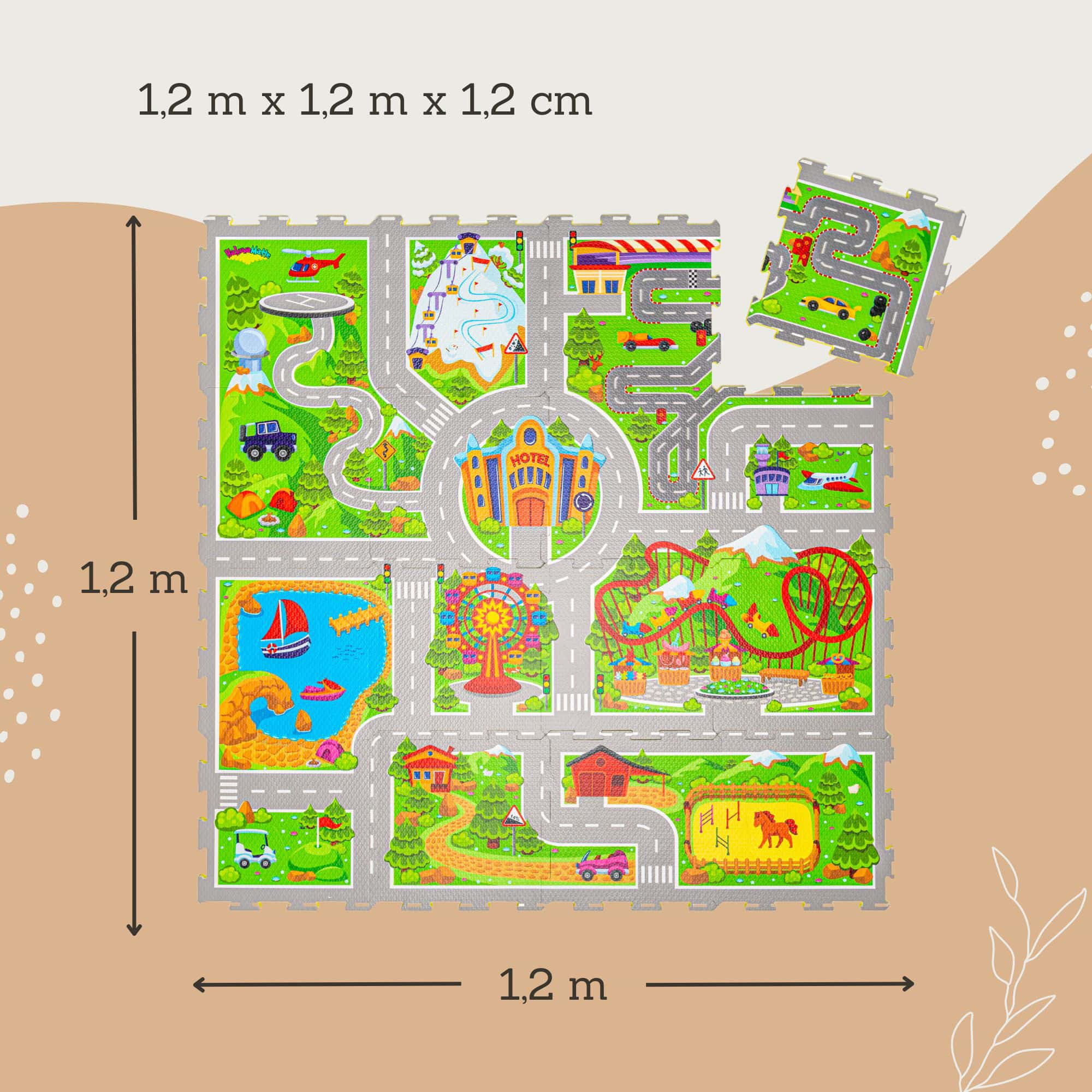 Puzzlematten, Hakuna matte, Mehrfarbig – Produktansicht