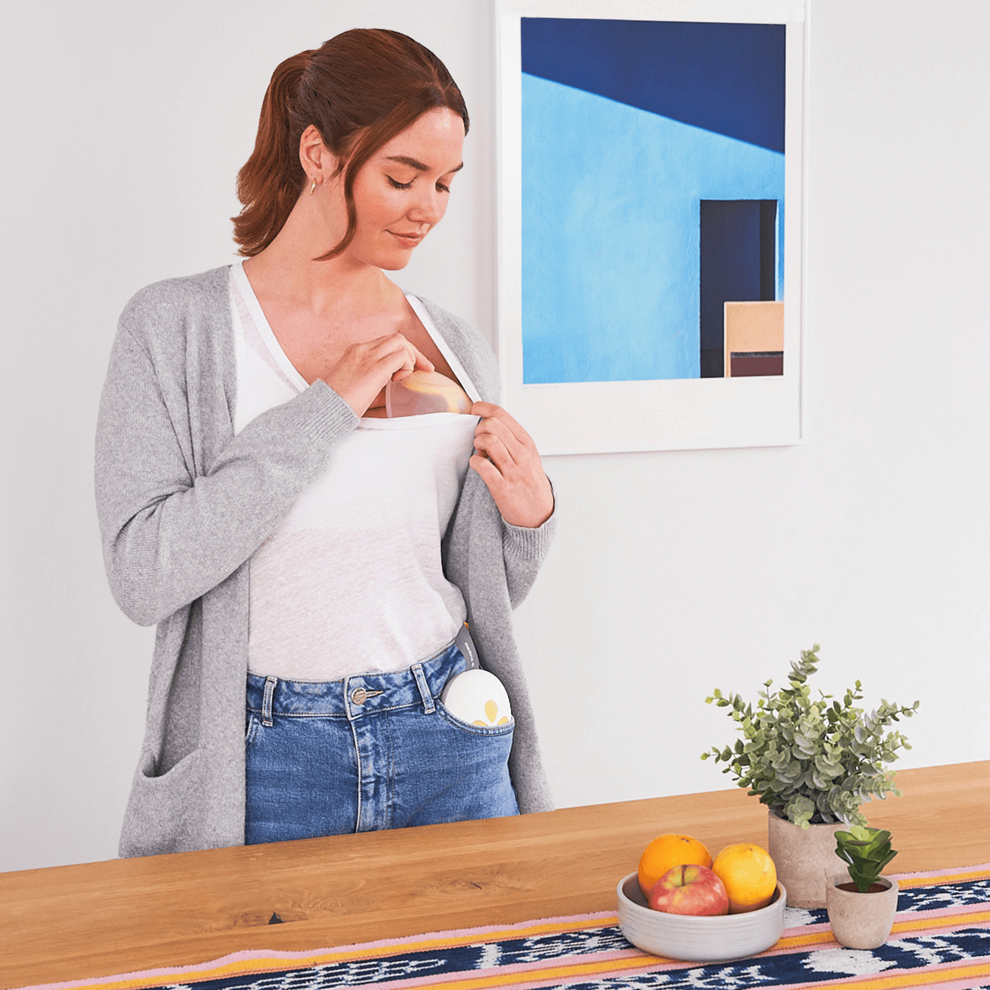 Hands Free Milchpumpen, medela, Gelb – Besonderheit: freihändiges & diskretes Abpumpen