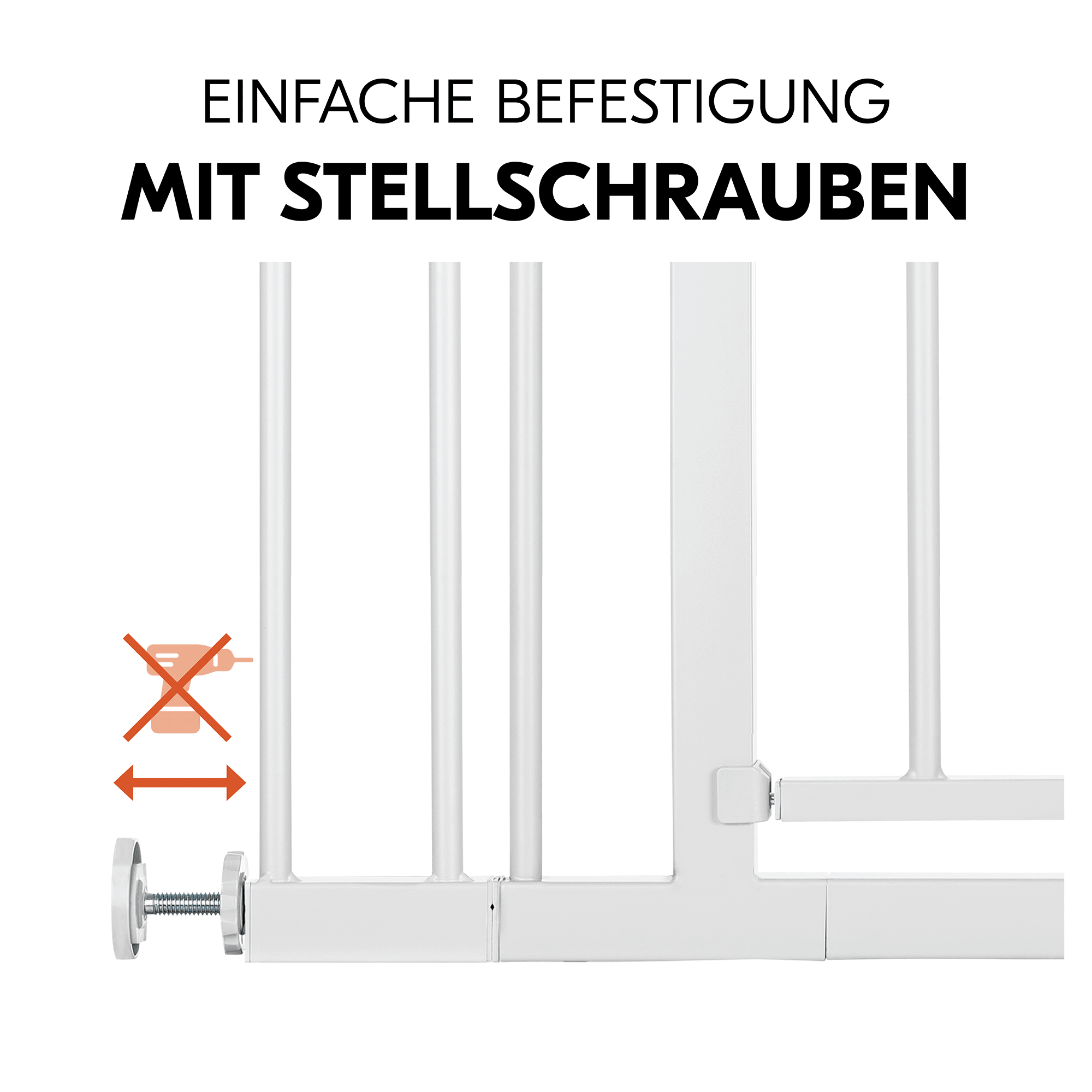 Tür- & Treppenschutzgitter, hauck, Weiß – Produktansicht