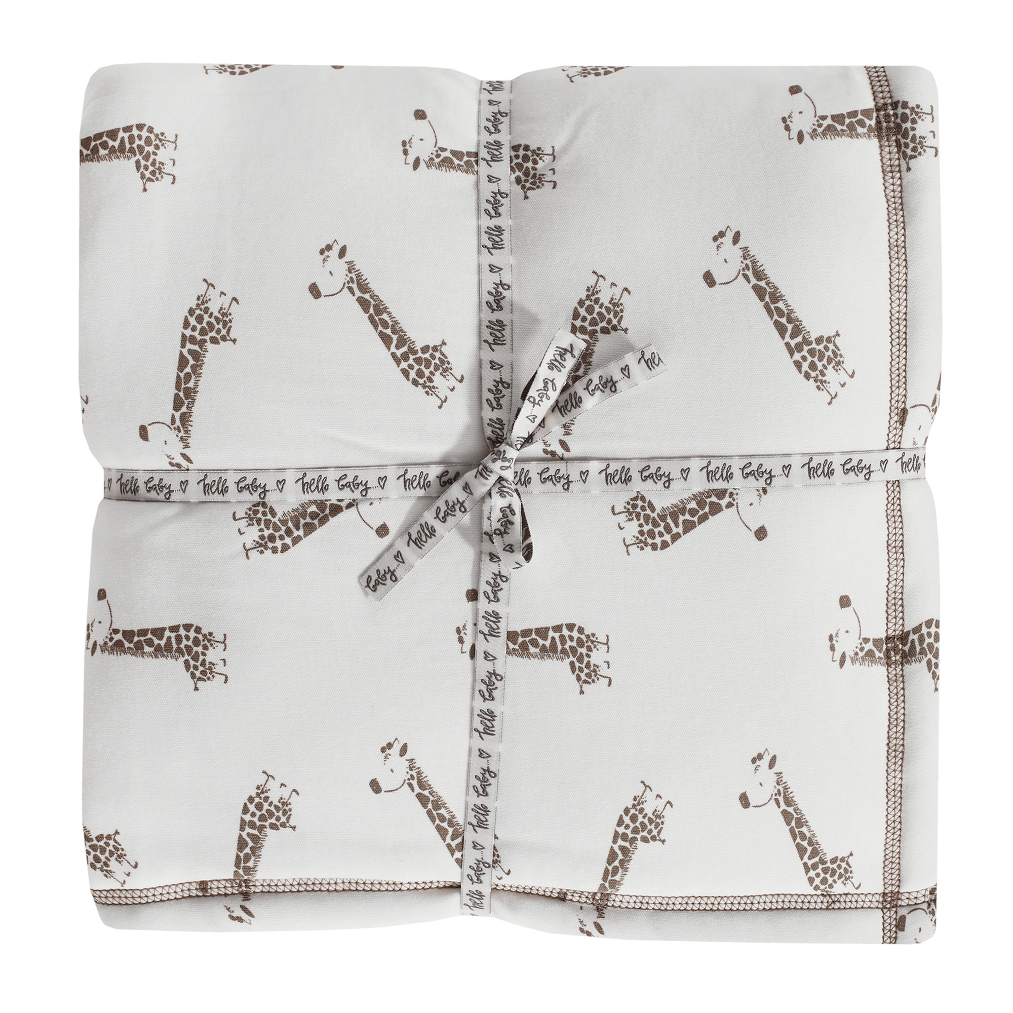 Kuscheldecken, JACKY, Weiß – Besonderheit: niedlicher Giraffen-Allover-Print