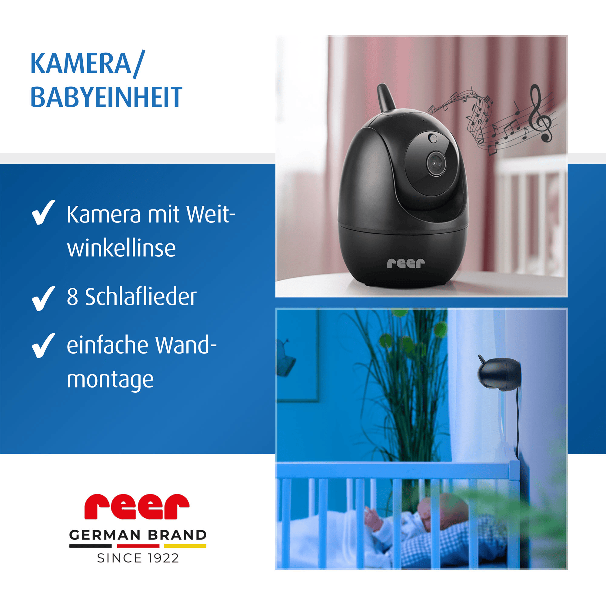 Video Babyphone, reer, Schwarz – Produktansicht