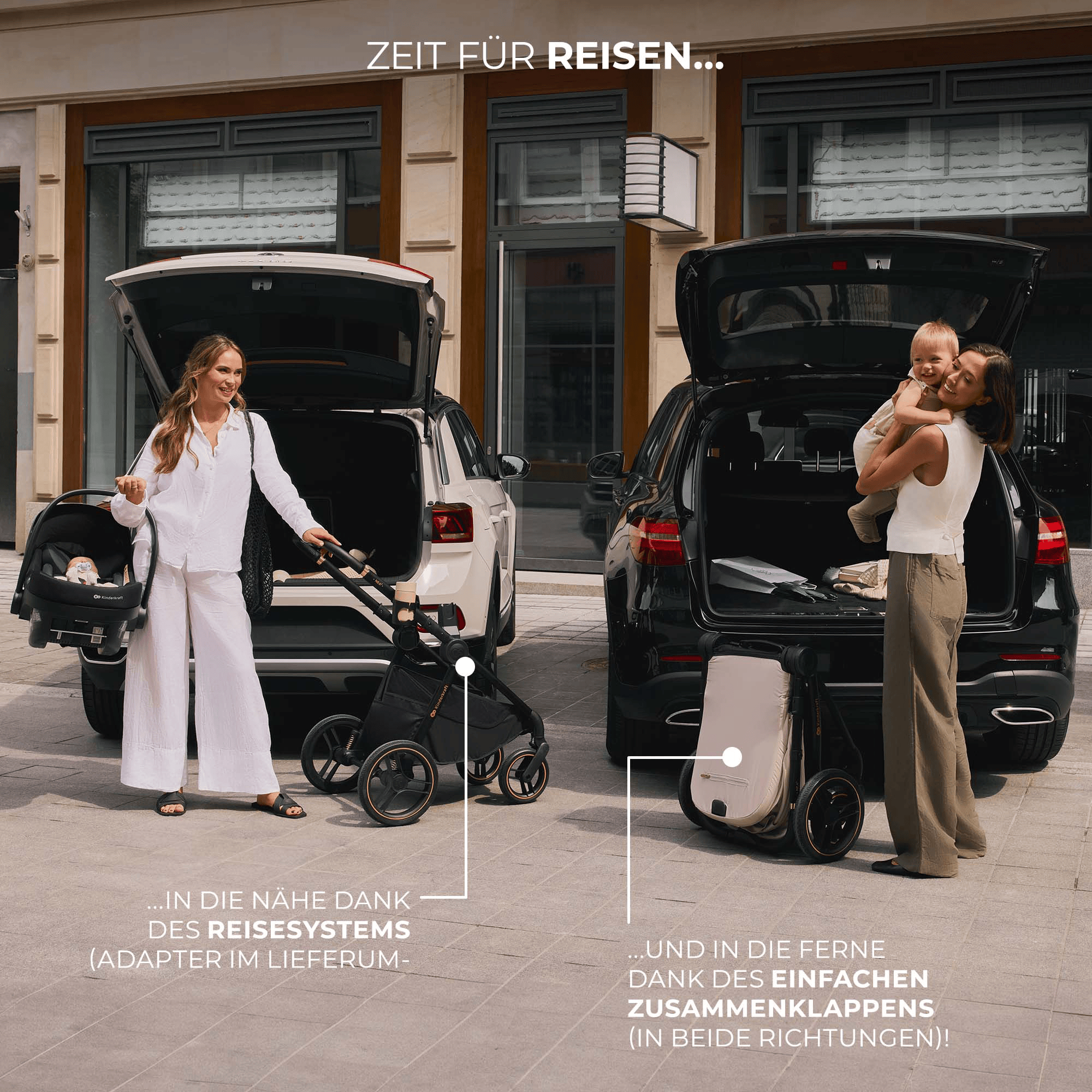 Kombi-Kinderwagen, Kinderkraft, Grau – Produktansicht