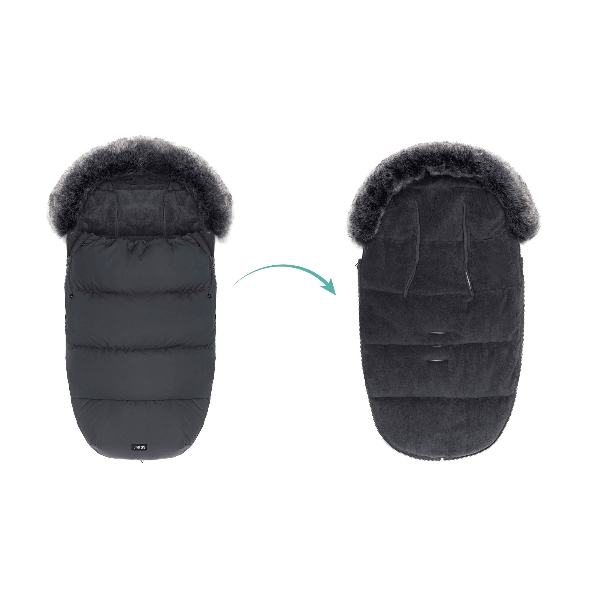 Fußsäcke & Decken, LITTLE ONE, Grau – Produktansicht