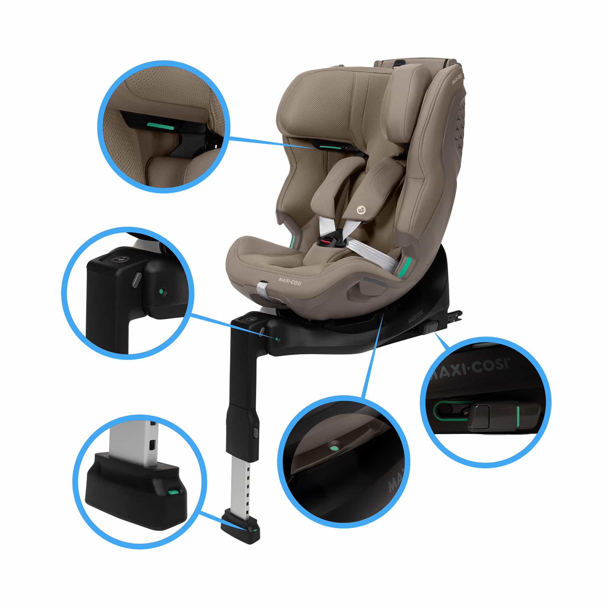 Maxi-Cosi™ Gruppe 1/2/3, MAXI-COSI Premium, Orange – Produktansicht