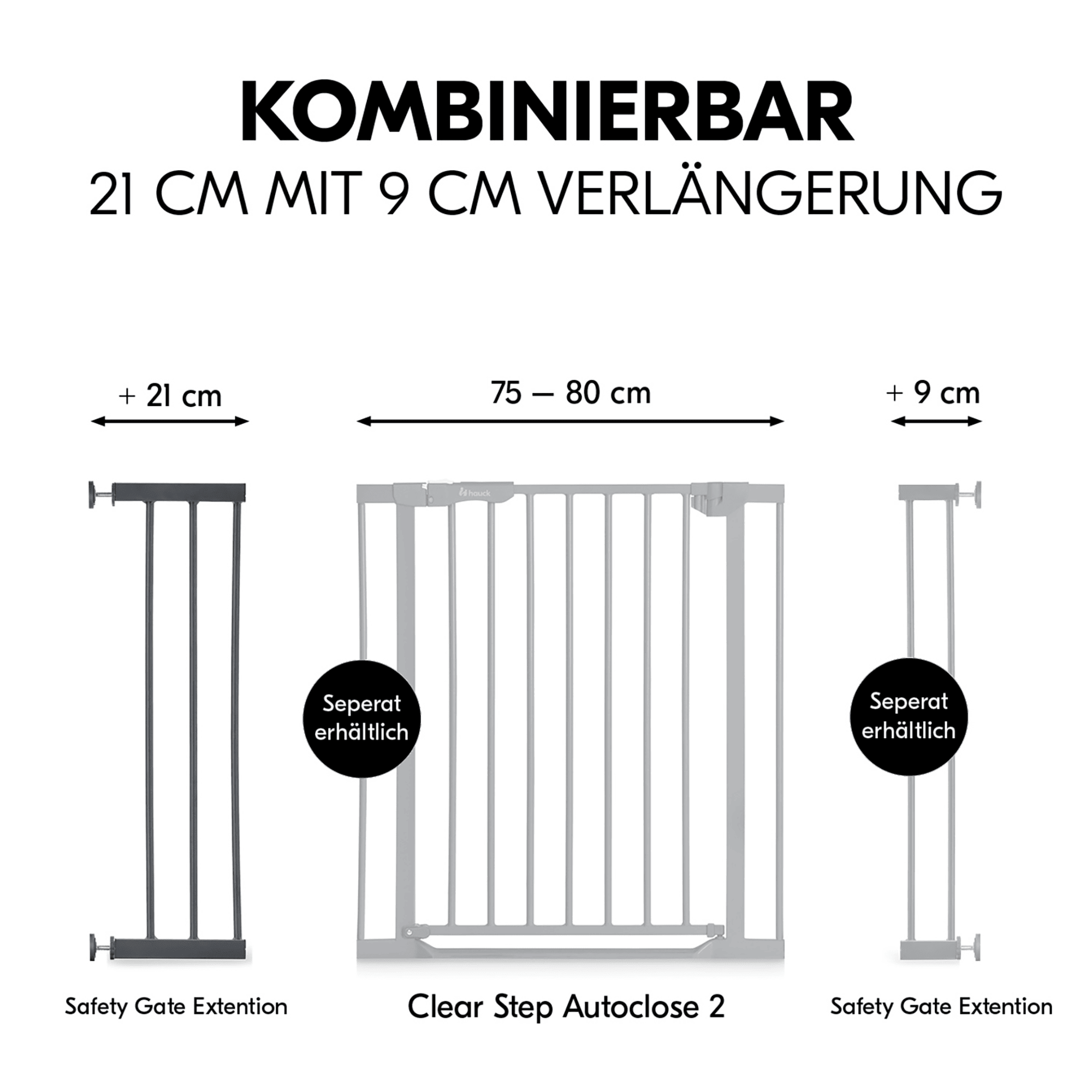 Tür- & Treppenschutzgitter, hauck, Grau – Produktansicht