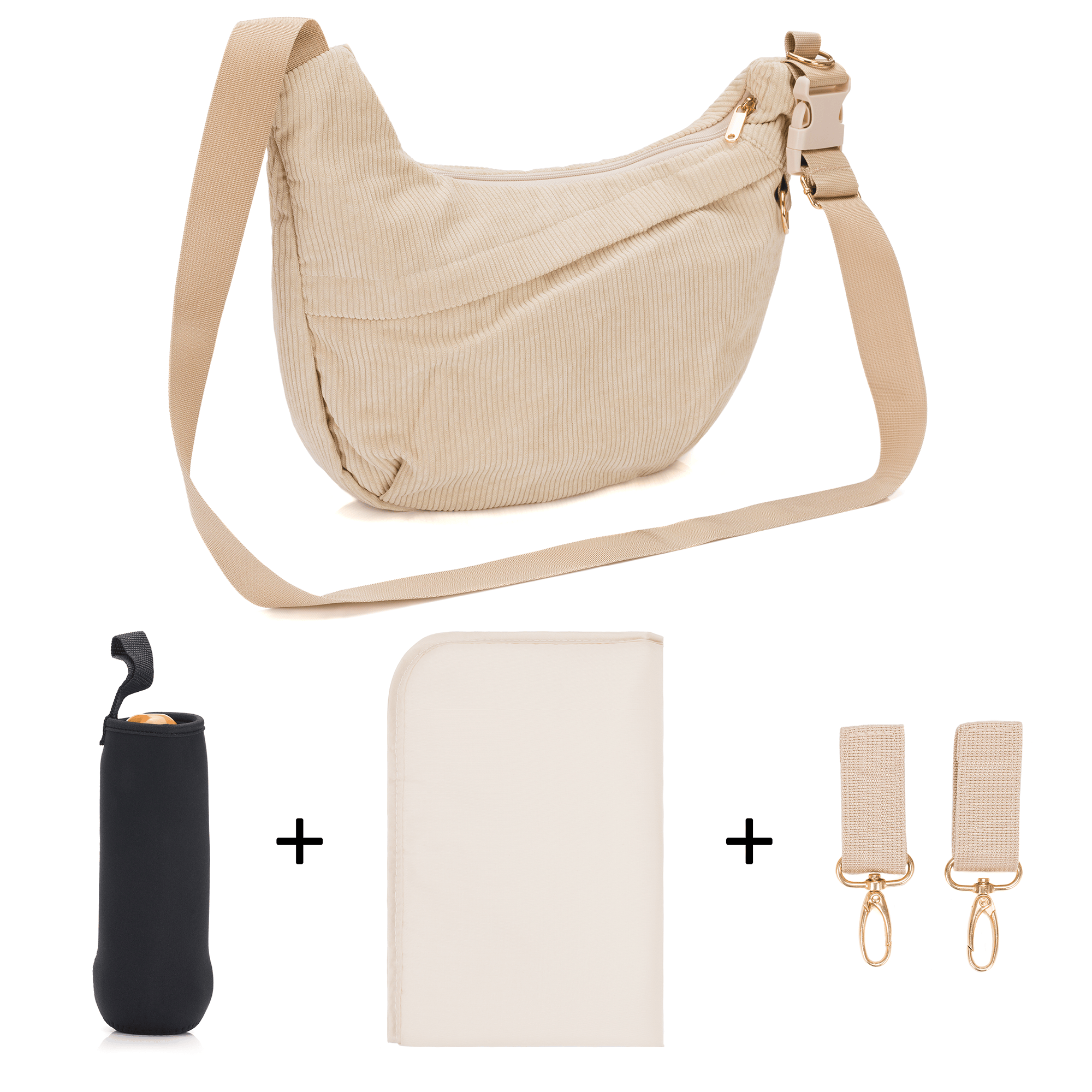 Wickeltaschen beige, LITTLE ONE, Beige – Produktansicht
