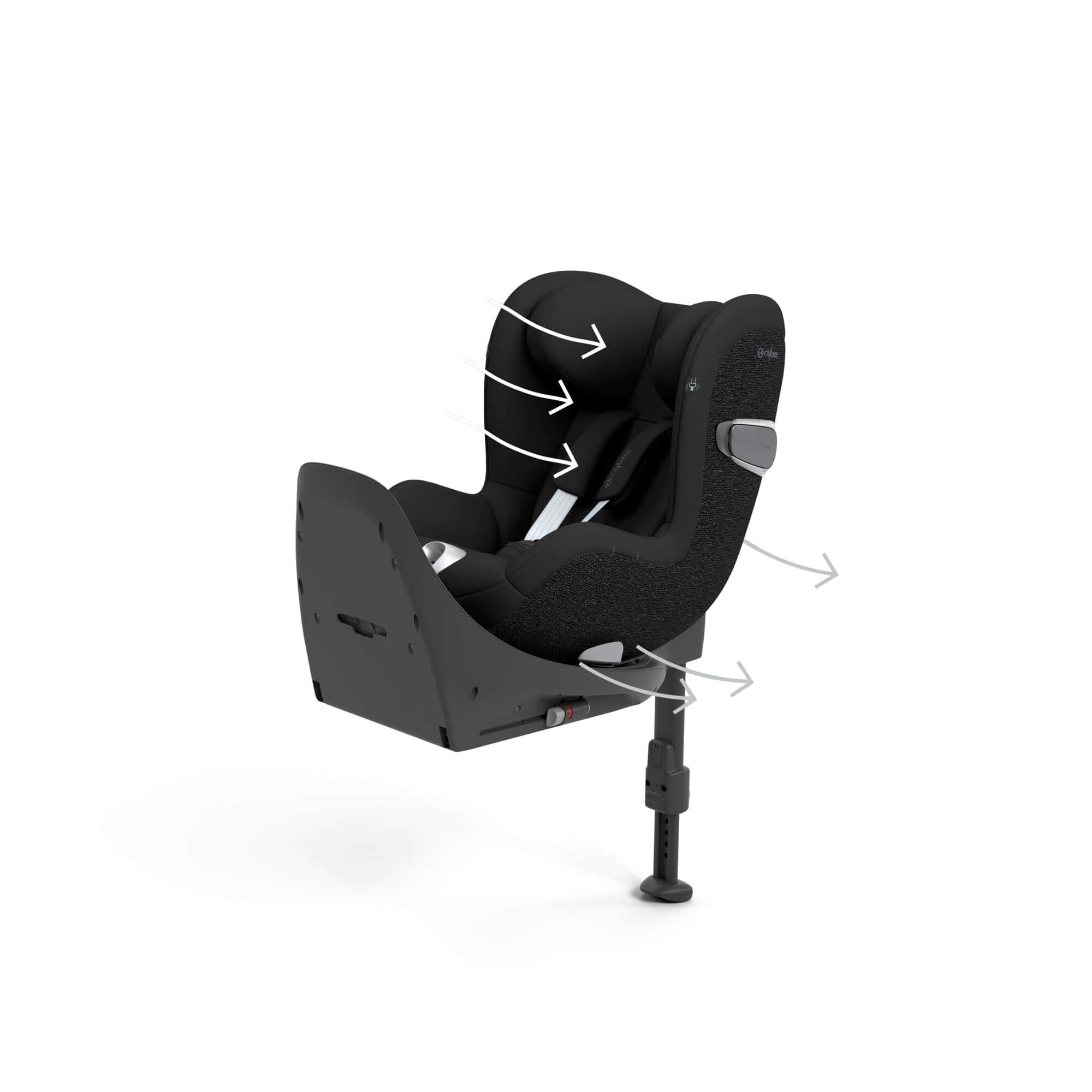 Reboarder 0-18 kg, Gruppe 0+/1, cybex PLATINUM, Schwarz – Produktansicht