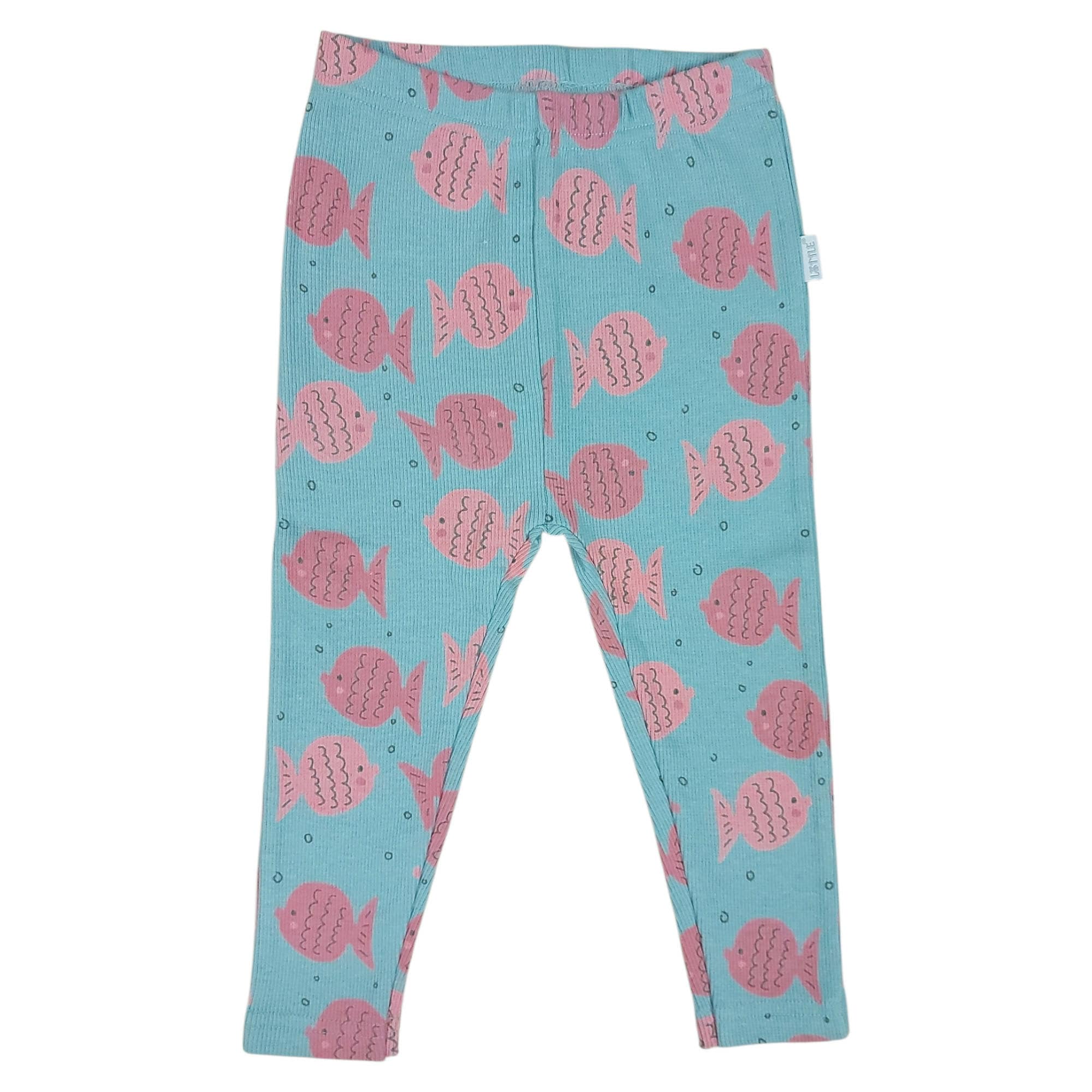 Leggings, LITTLE, Blau – Besonderheit: aus 95% Baumwolle