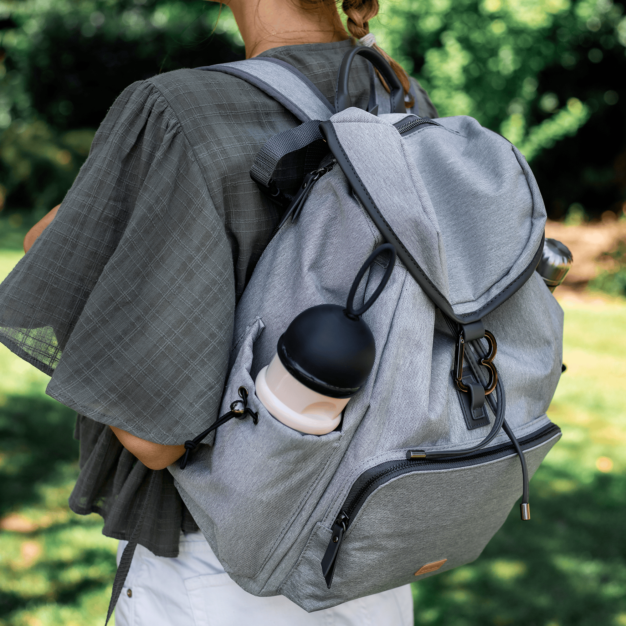 Wickelrucksäcke, BÈABA, Grau – Besonderheit: gepolsterte Schultergurte und Rückenverstärkung