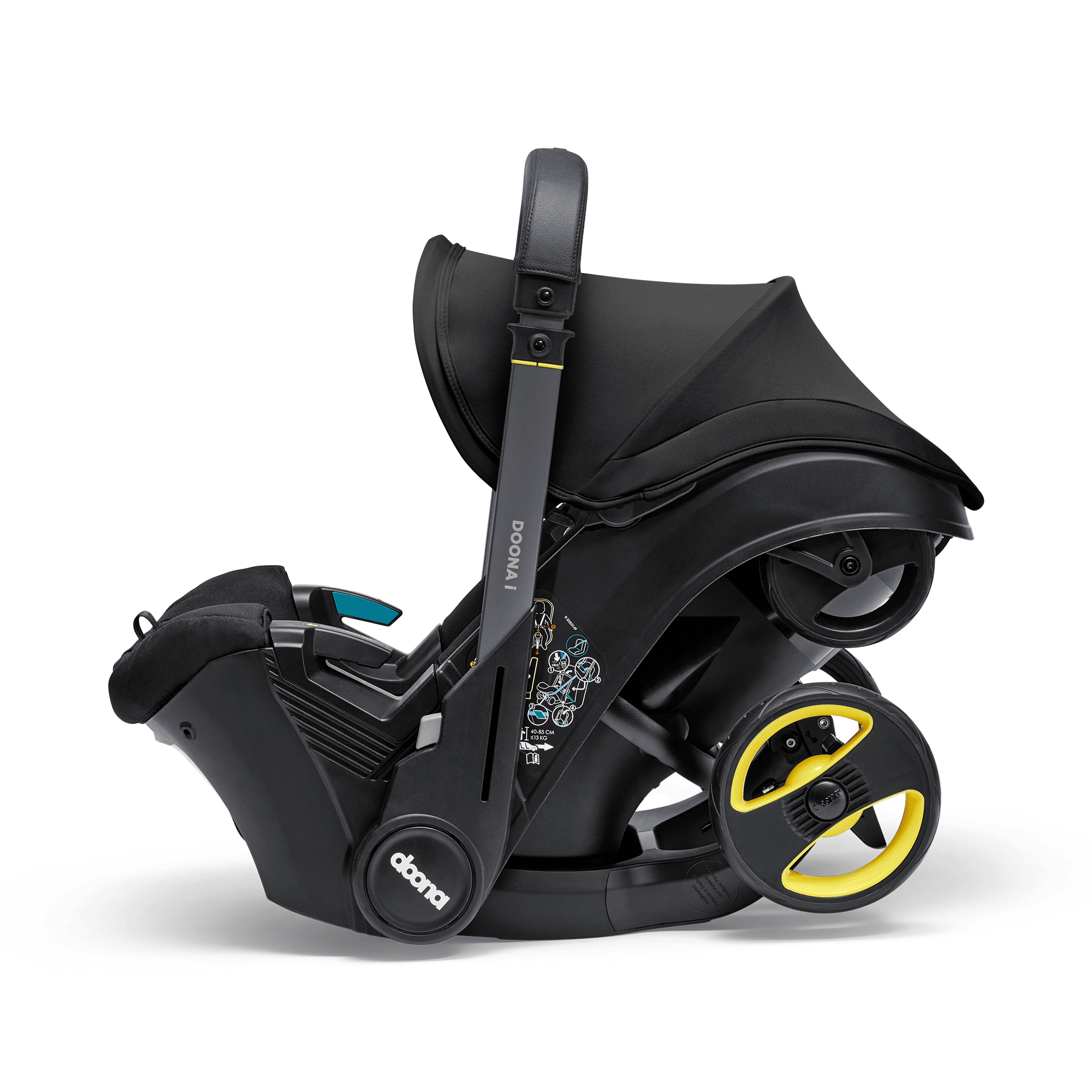 Babyschalen 0-13 kg, Gruppe 0+, doona, Schwarz – Produktansicht