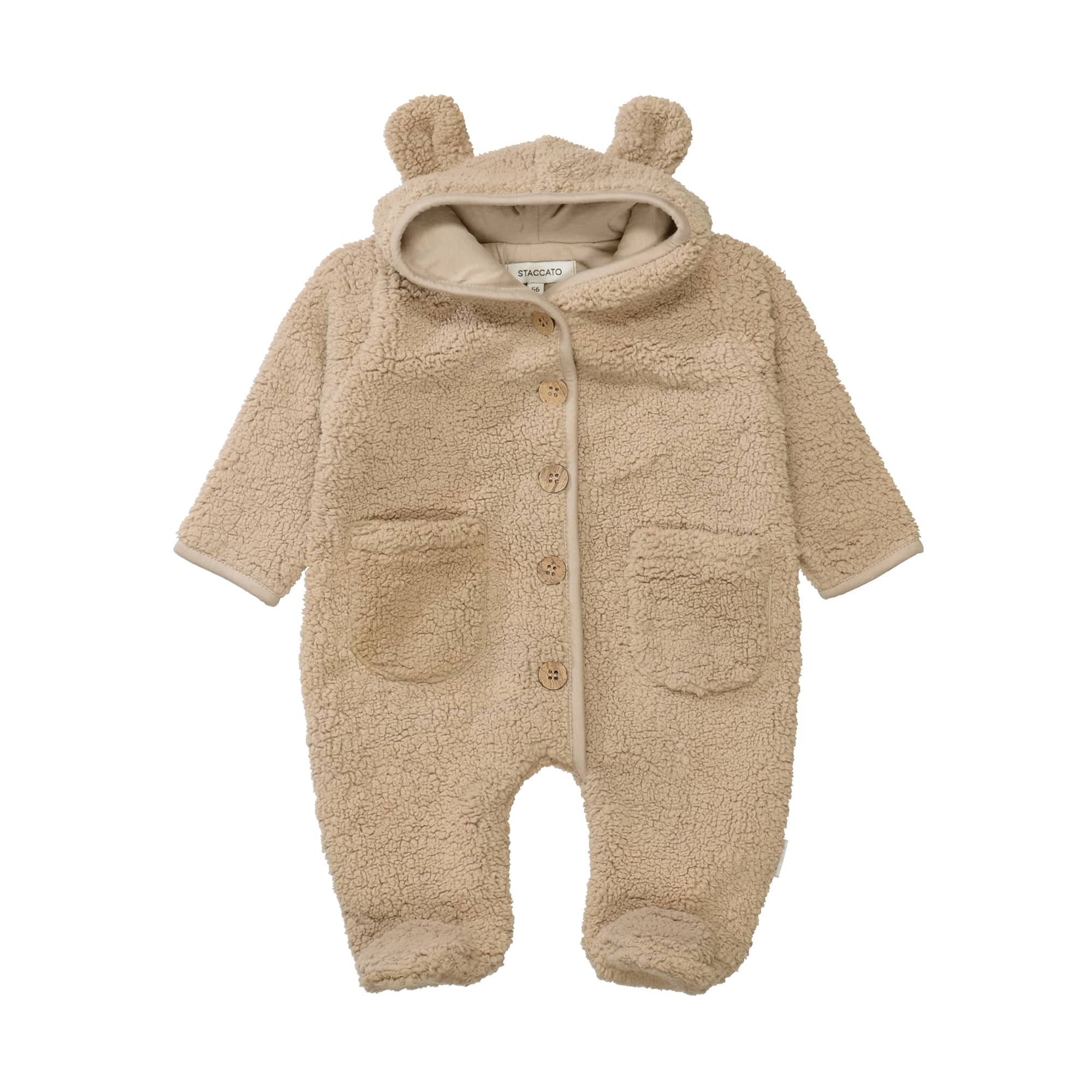 Overalls, STACCATO, Beige – Besonderheit: praktische Knopfleiste