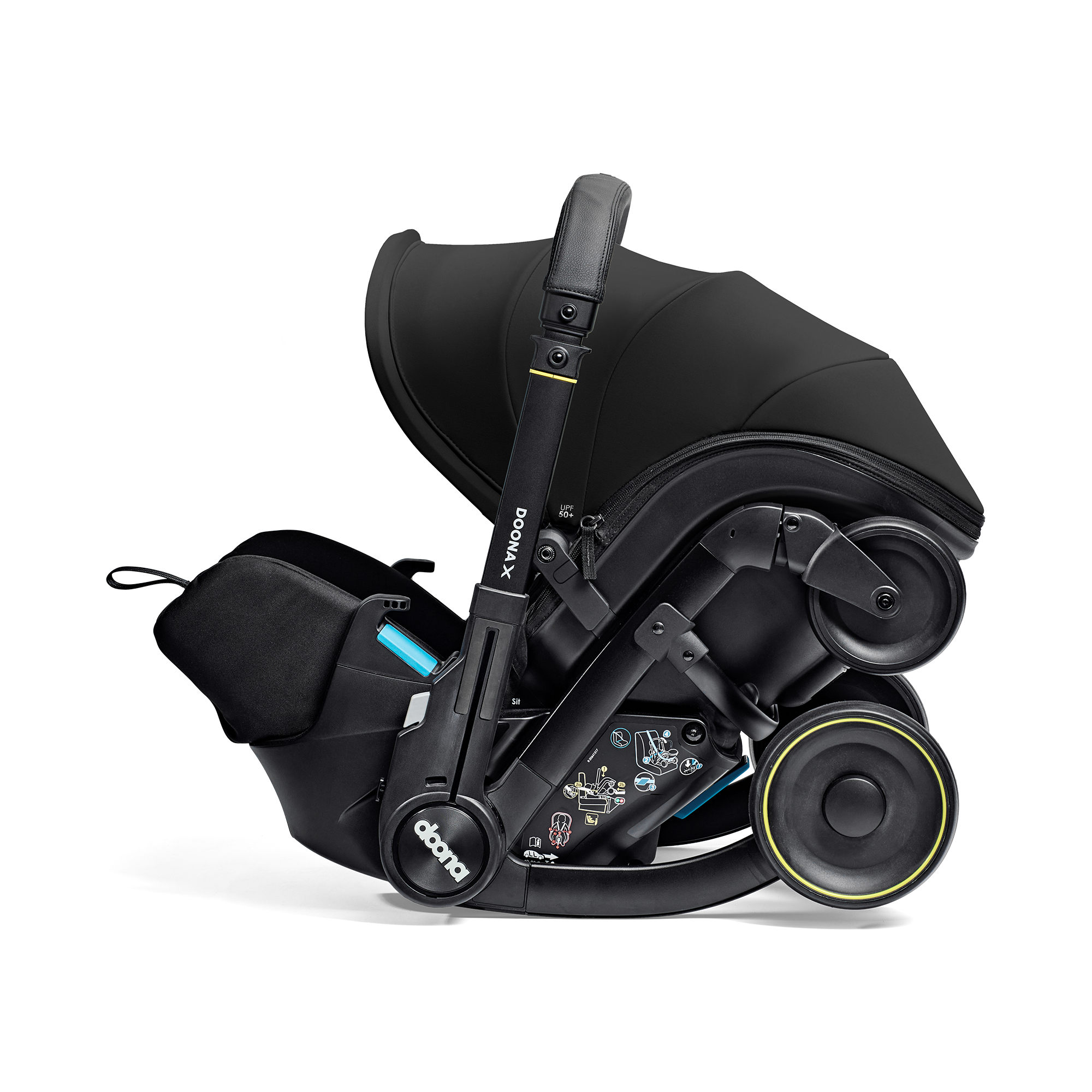 Kombi-Kinderwagen, doona, Schwarz – Produktansicht