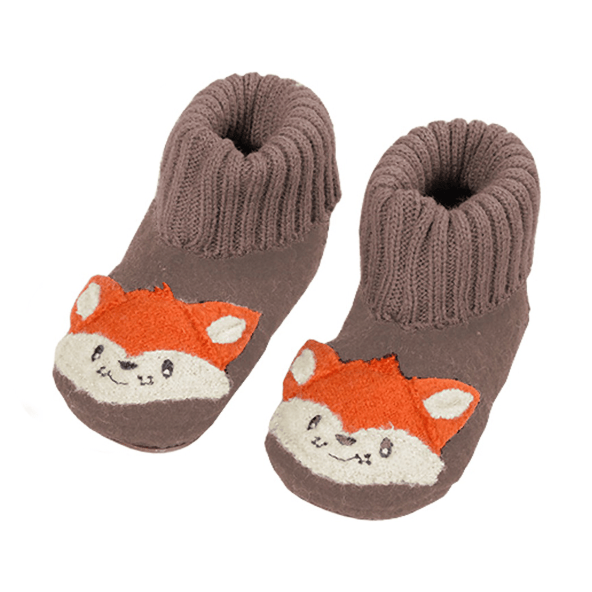 Krabbelschuhe, MaxiMo, Braun – Besonderheit: weiches Bündchen