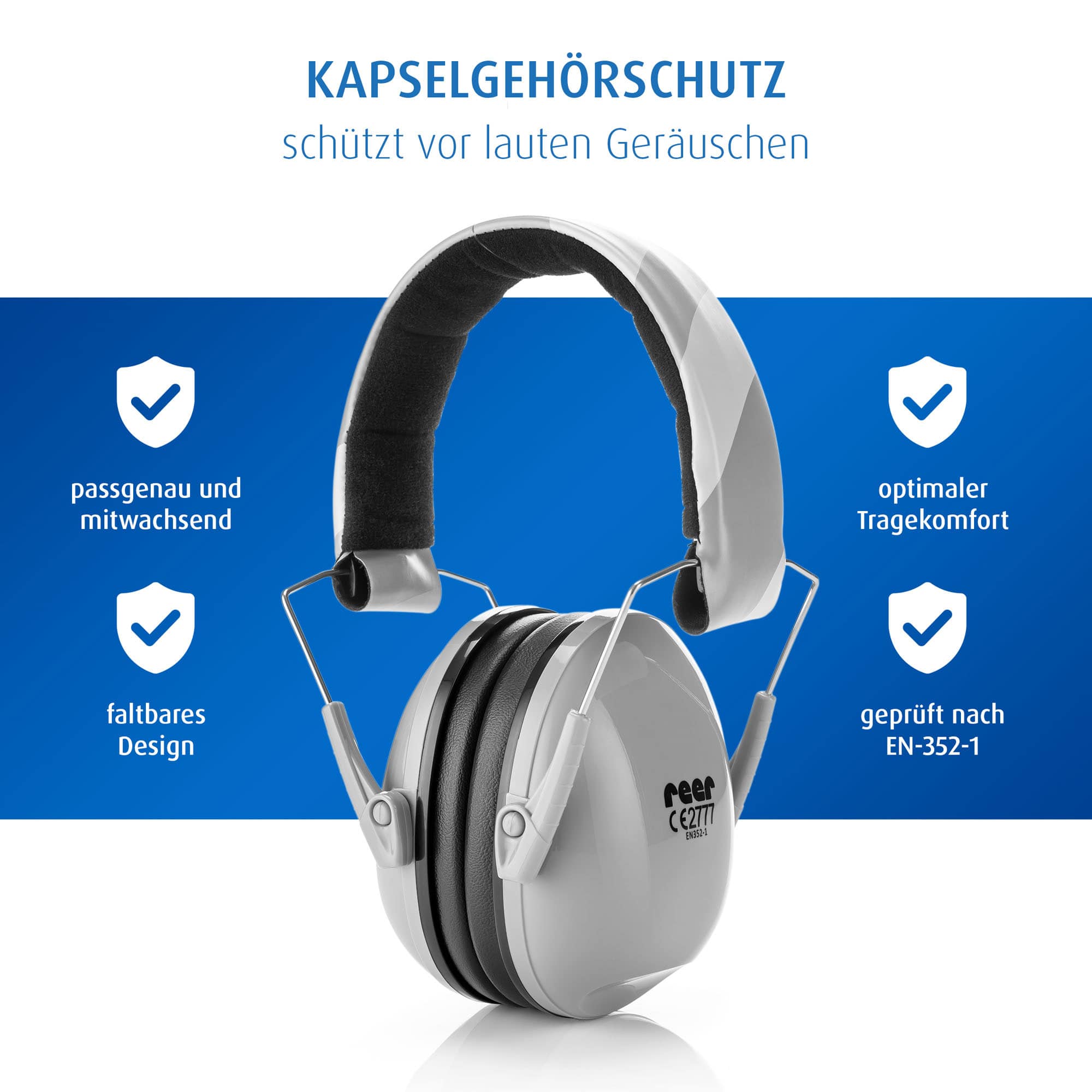 Gehörschutz, reer, Grau – Produktansicht