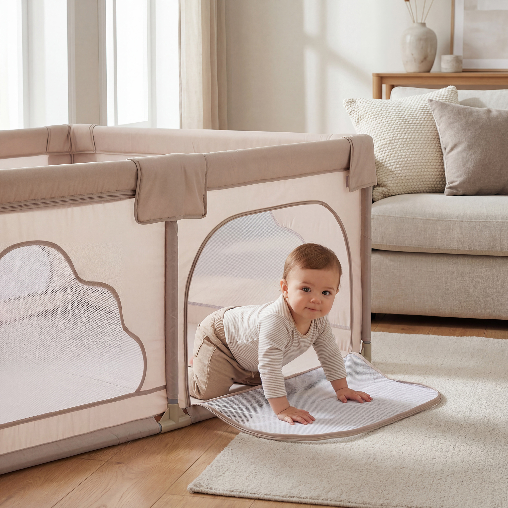Laufgitter & Laufgittereinlagen, fillikid, Beige – Produktansicht