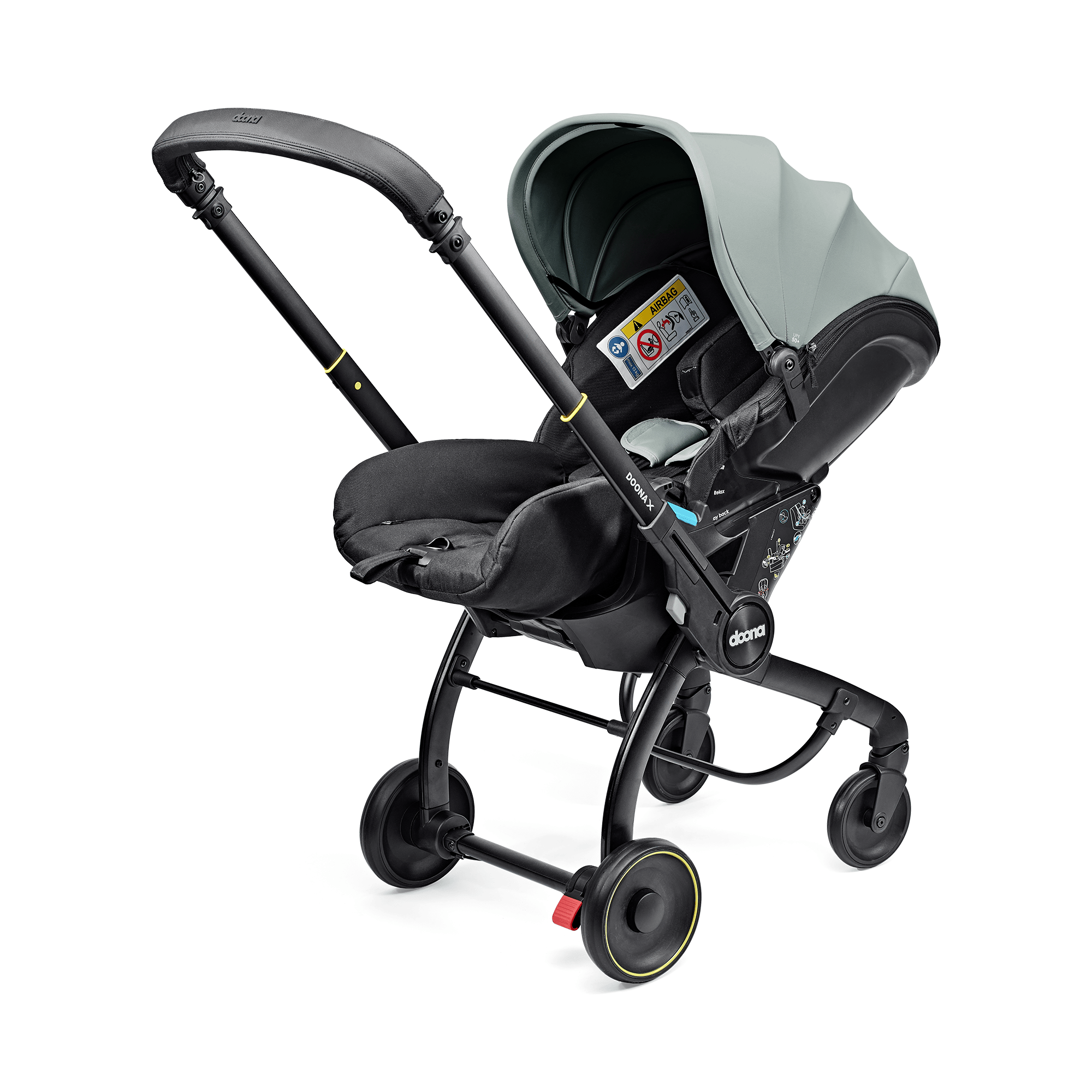 Kombi-Kinderwagen, doona, Grün – Besonderheit: vereint Babyschale und Kinderwagen