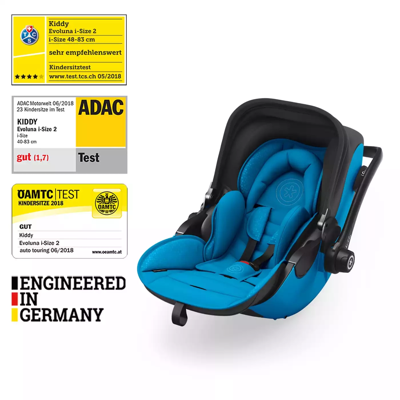 Babyschalen 0-13 kg, Gruppe 0+, kiddy – Produktansicht