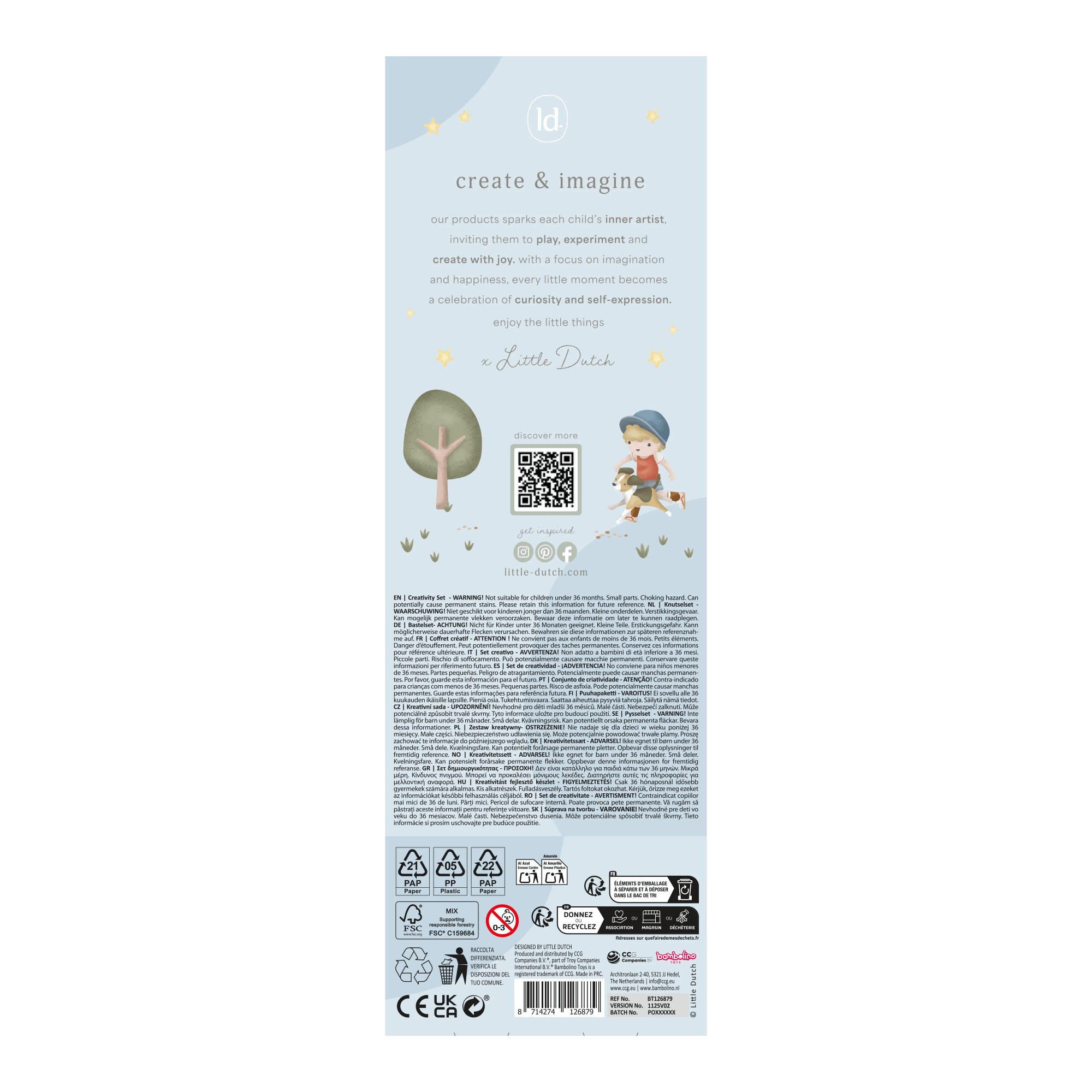 Malen & Kneten, LITTLE DUTCH, Blau – Produktansicht
