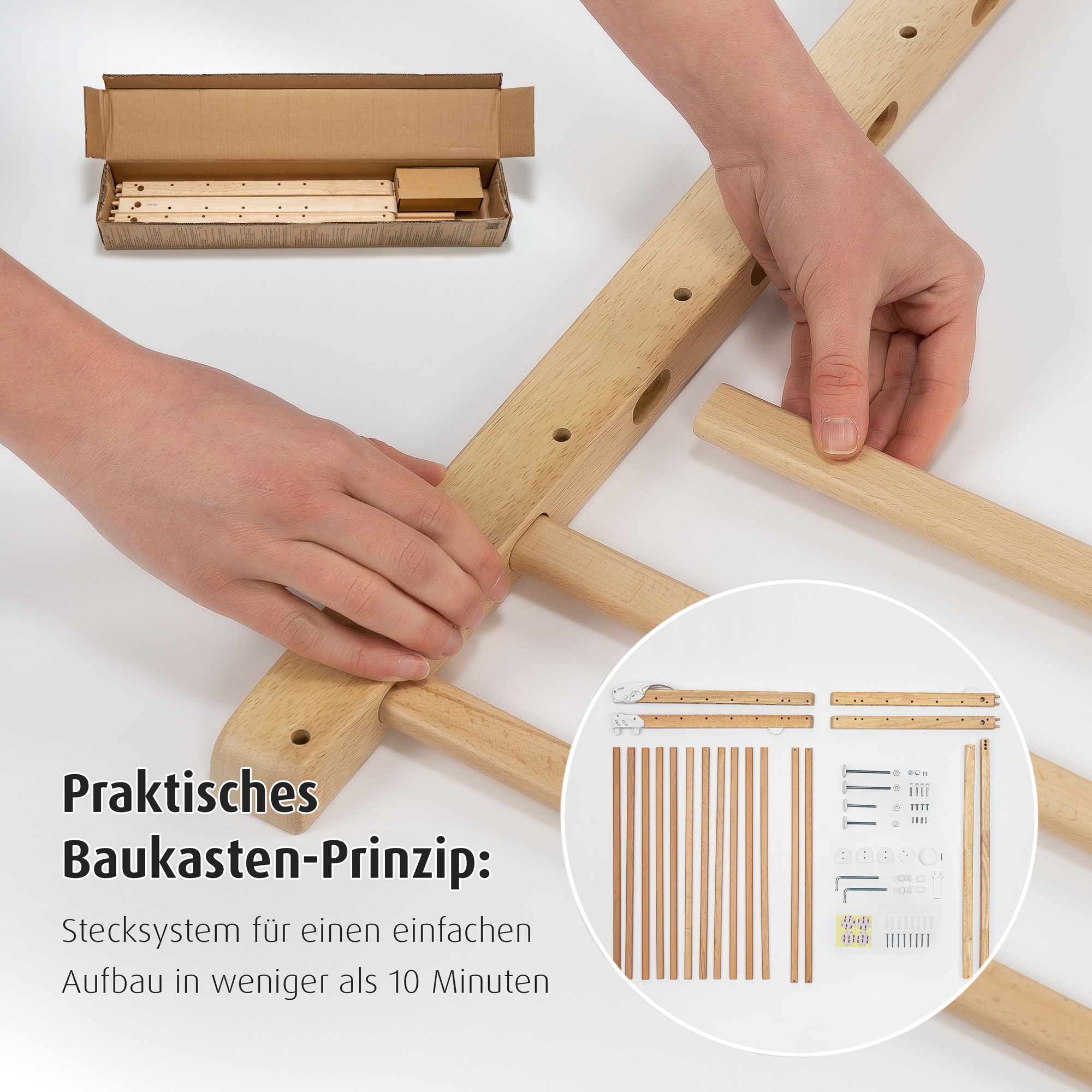 Tür- & Treppenschutzgitter, reer, Braun – Produktansicht