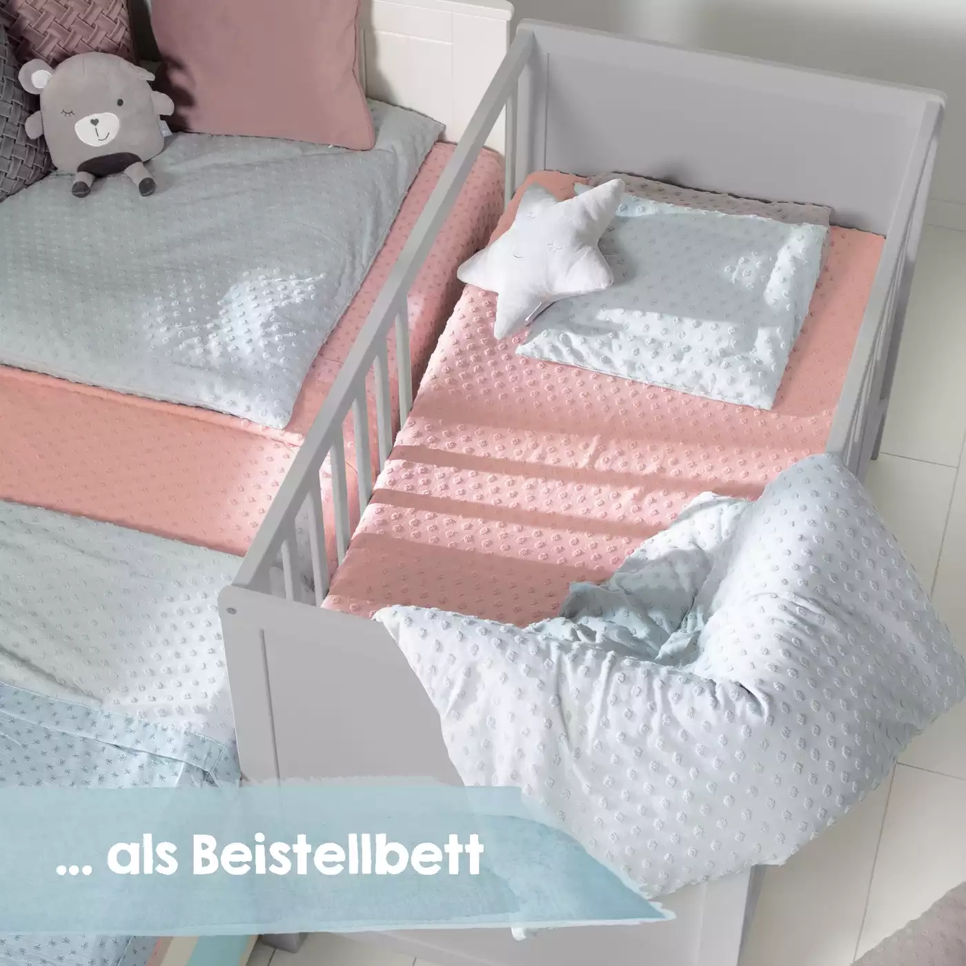 Gitterbetten, roba, Grau – Produktansicht