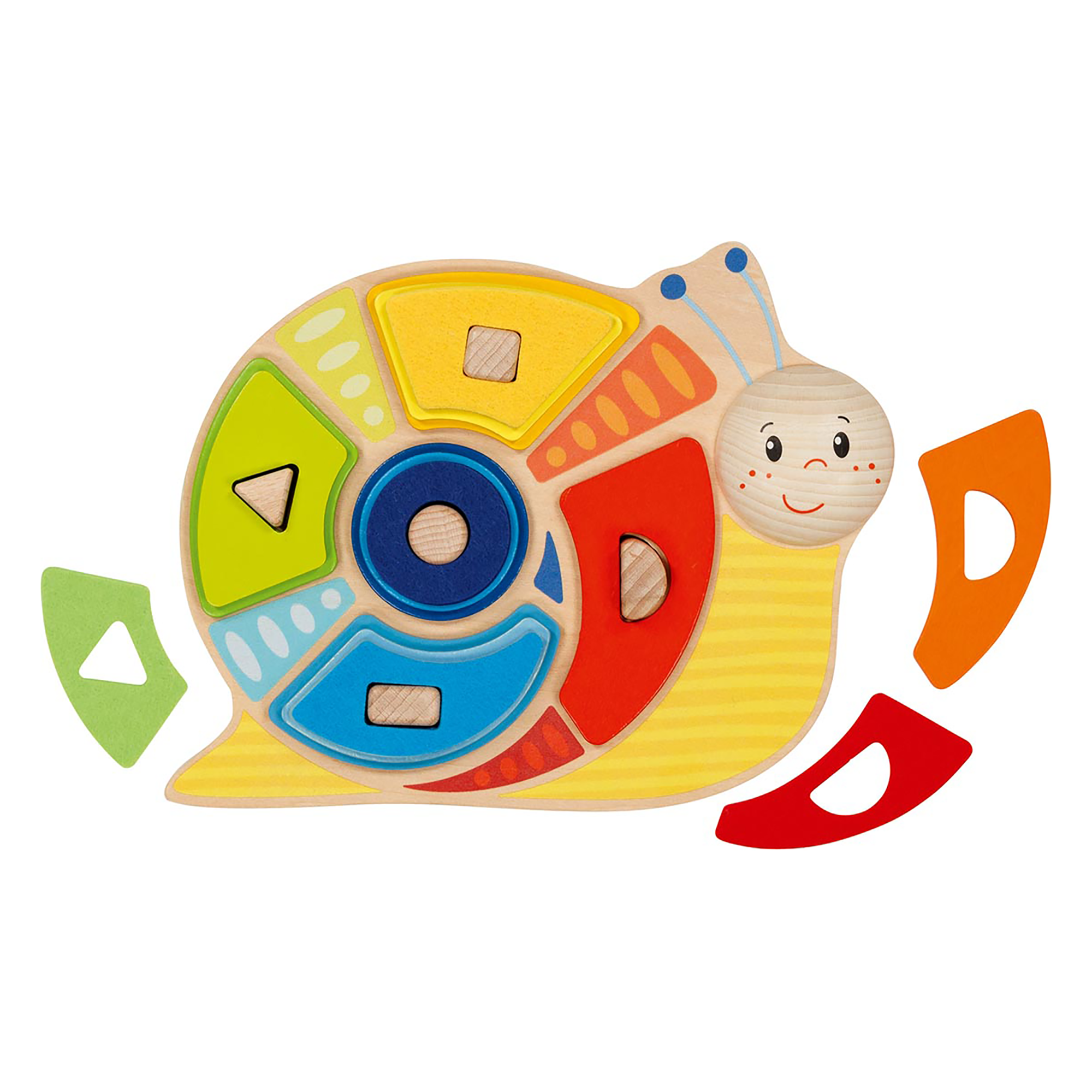 Puzzle, goki, Mehrfarbig – Besonderheit: 16-teiliges Holzspielzeug