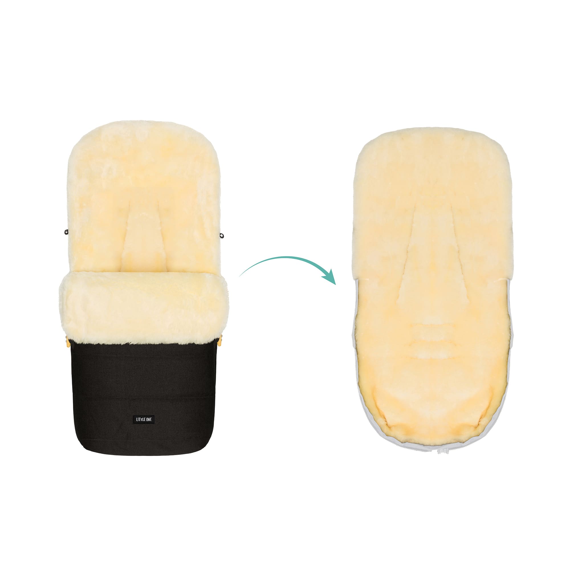 Fußsäcke & Decken, LITTLE ONE, Schwarz – Produktansicht