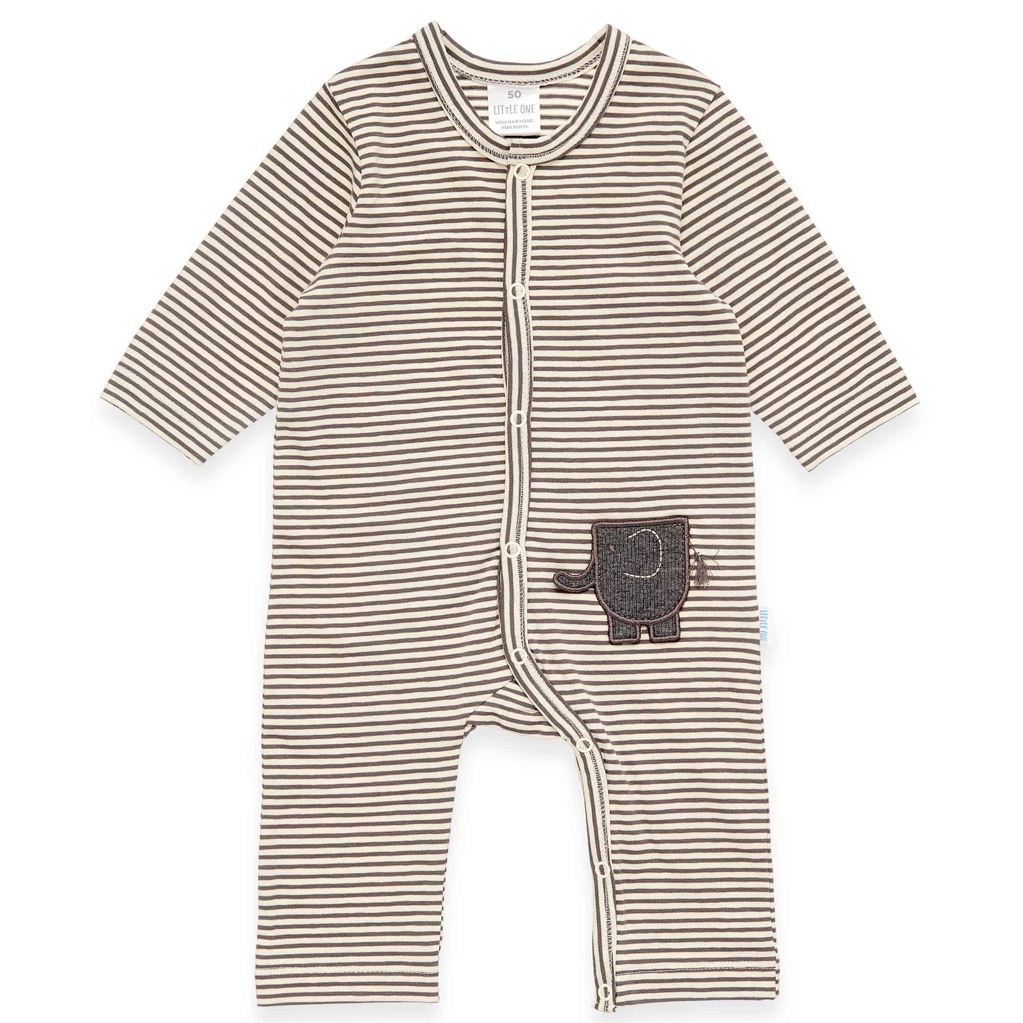 Schlafanzüge, LITTLE ONE, Braun – Besonderheit: aus 95% Baumwolle