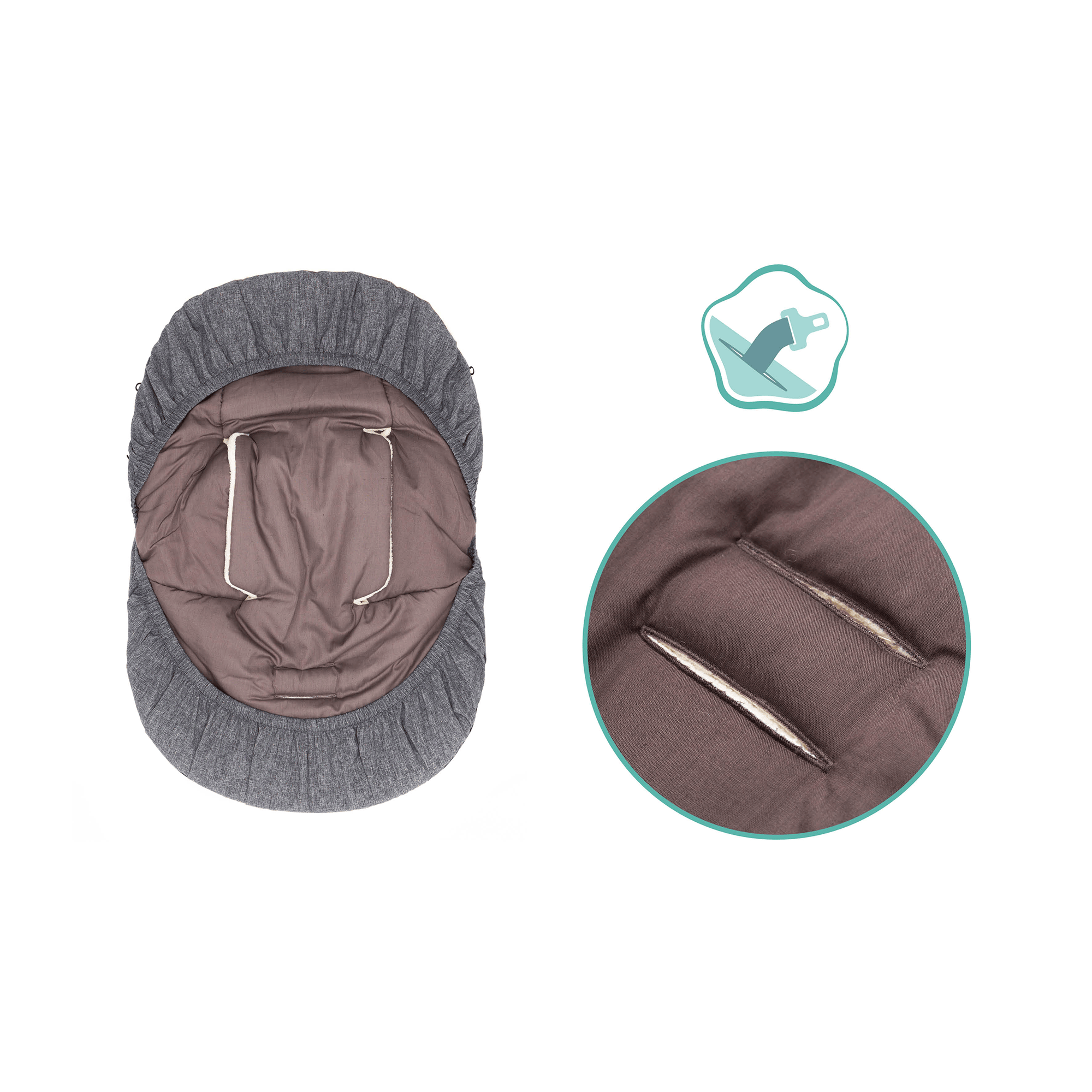 Fußsäcke, LITTLE ONE, Grau – Produktansicht
