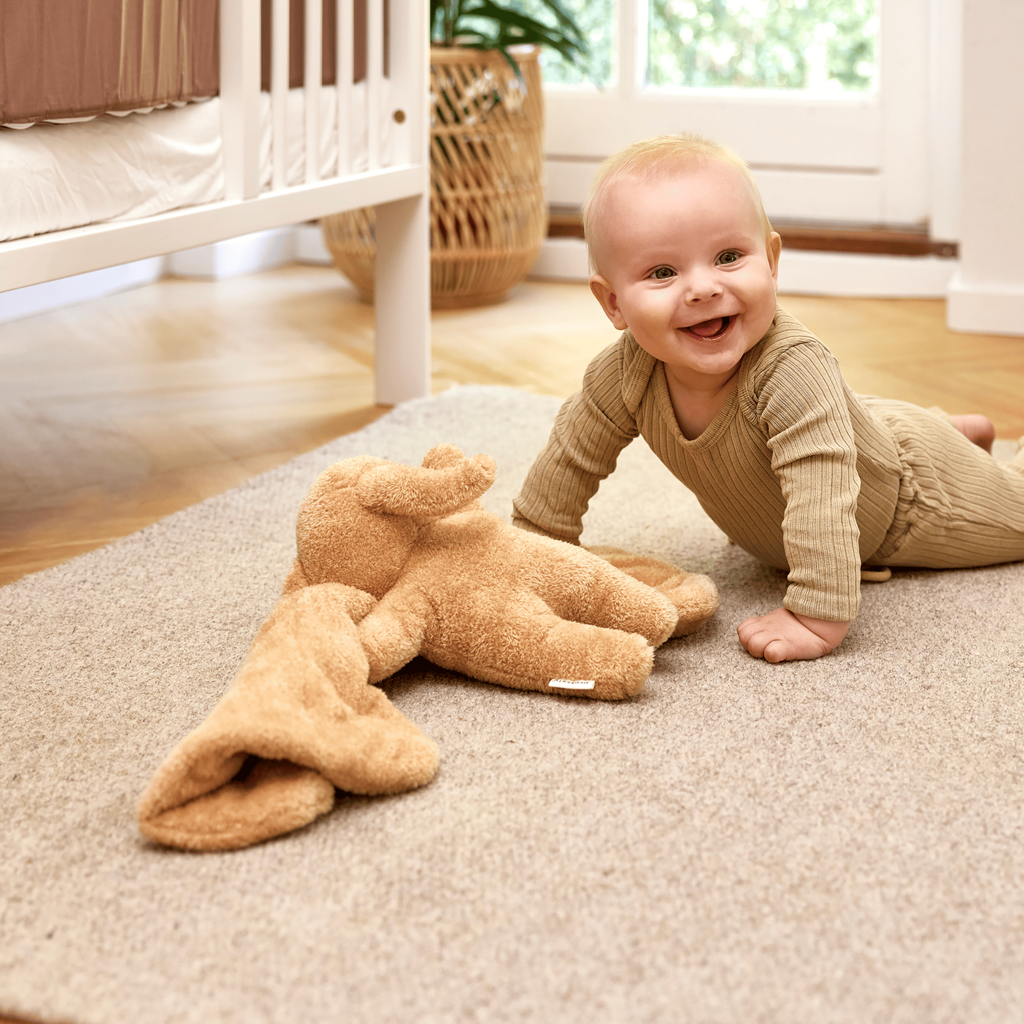 Kuscheltiere Elefanten, MEMBANTU, Braun – Besonderheit: aus 100% Bio-Baumwolle und Polyester