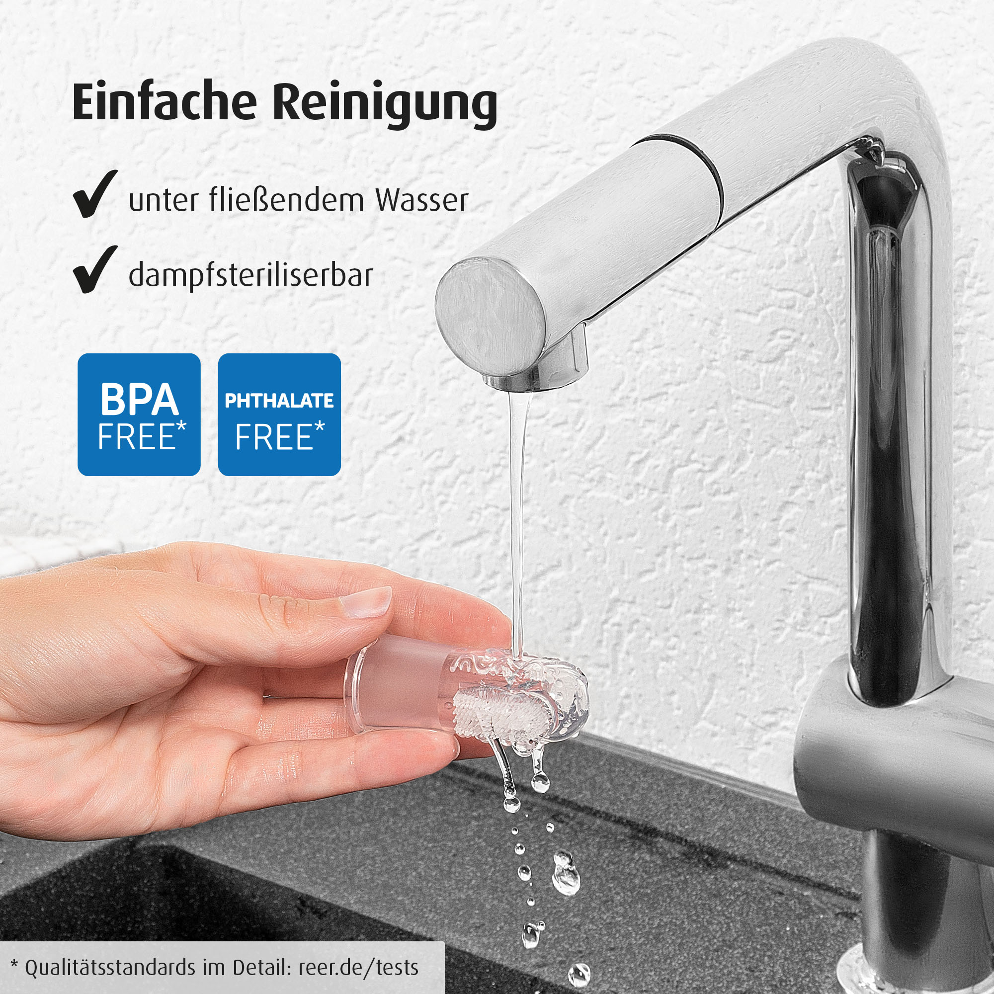 Zahnbürsten, reer, Transparent – Produktansicht