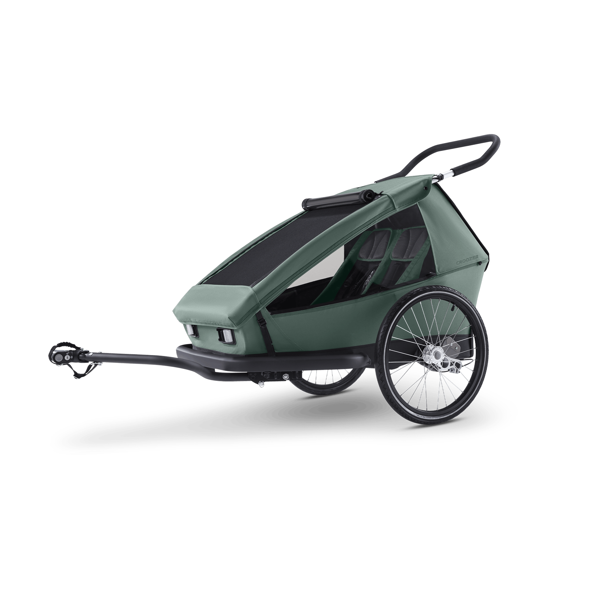 Fahrradanhänger, Croozer, Grün – Produktansicht