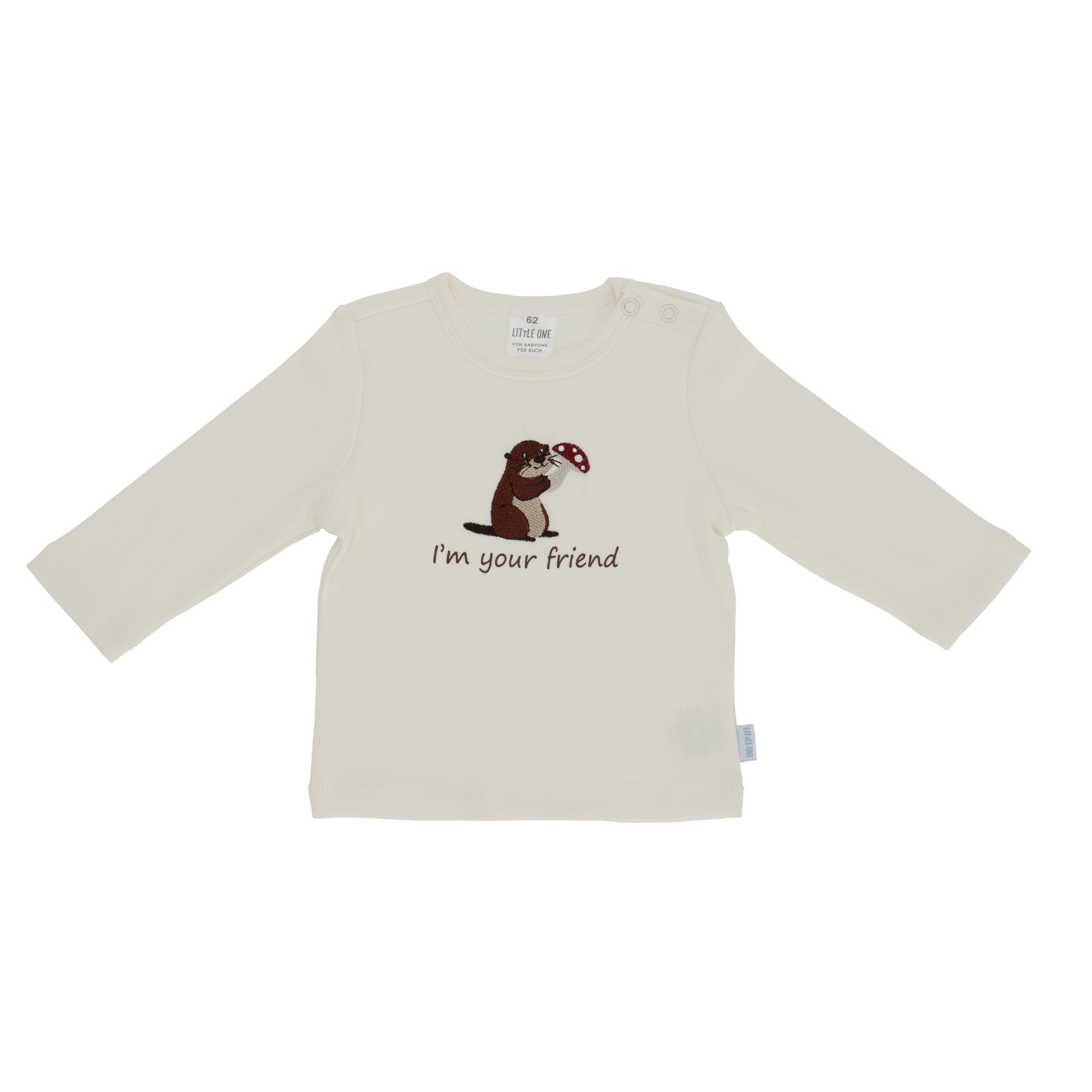 Langarmshirts, LITTLE ONE, Weiß – Besonderheit: aus 100% Baumwolle