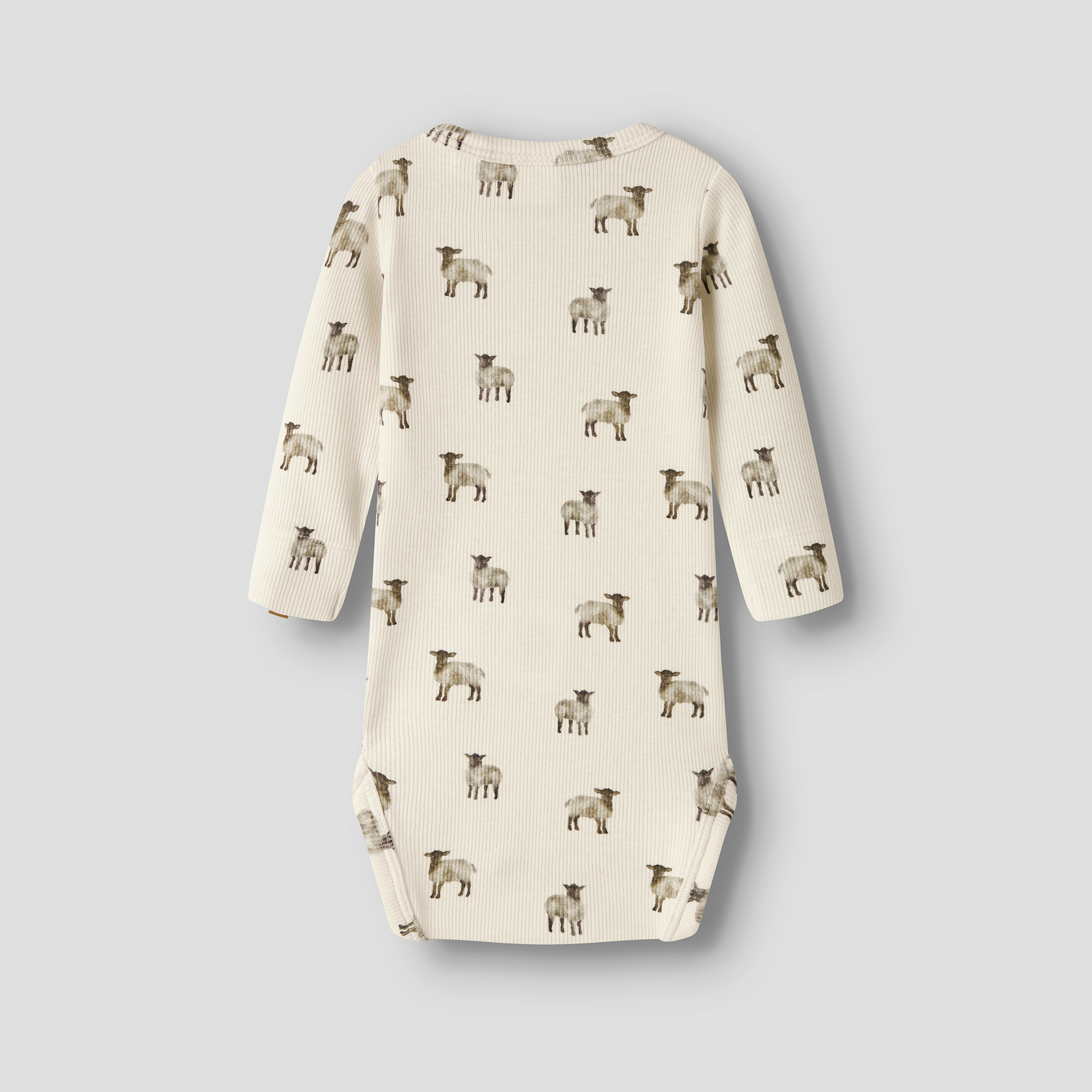 Langarmbodys, Lil' Atelier, Beige – Besonderheit: Gerippter Strick
