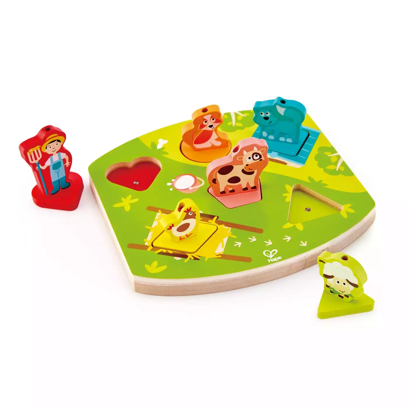 Holzpuzzle, Hape, Mehrfarbig – Besonderheit: mit 6 Puzzleteilen