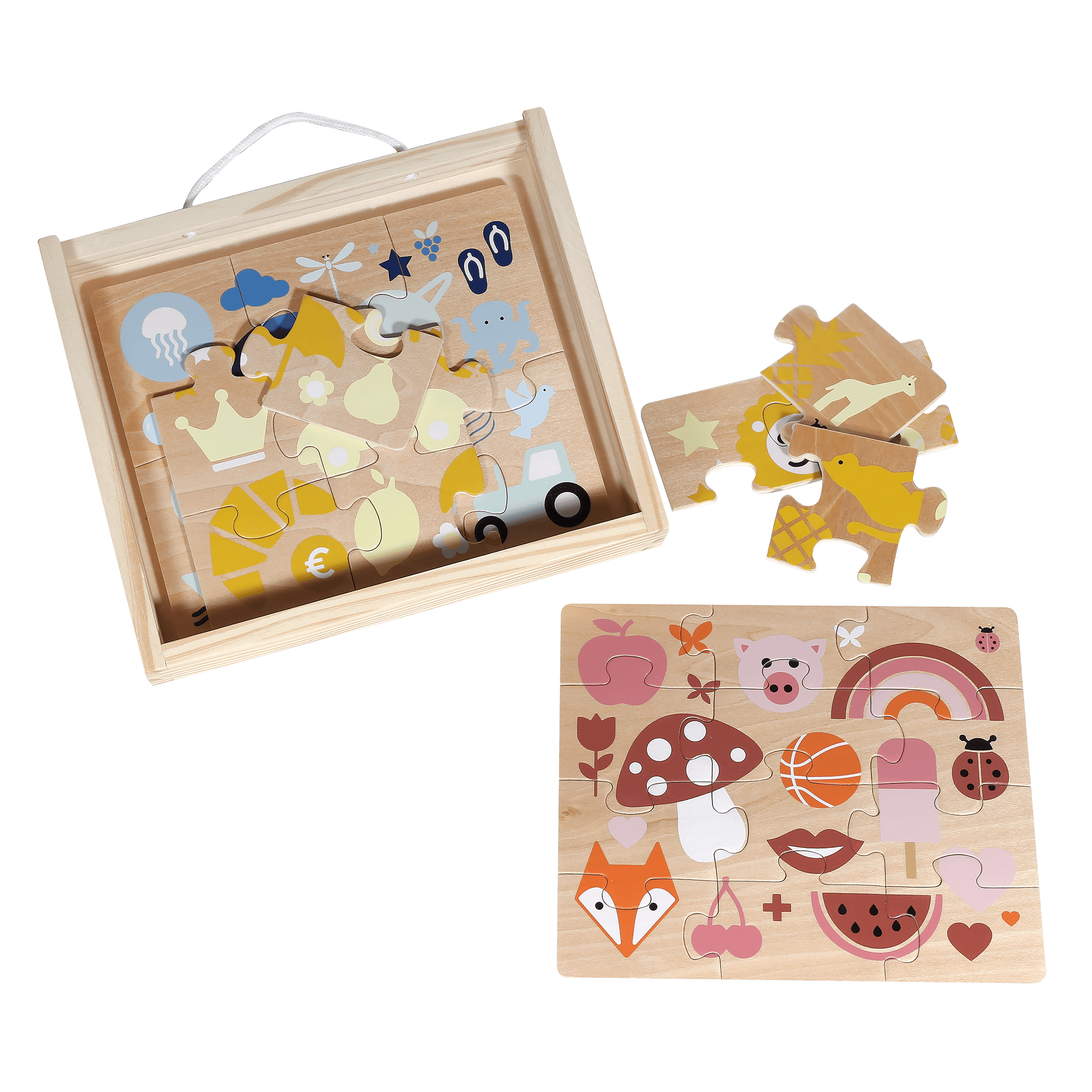 Holzpuzzle, KINDSGUT, Braun – Produktansicht