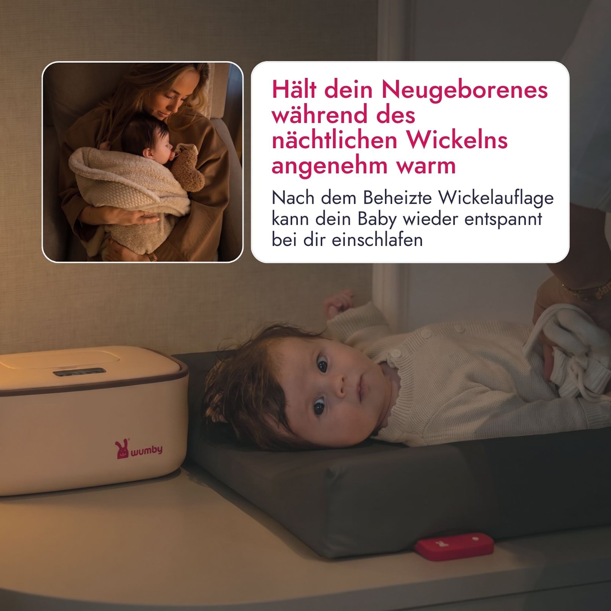 Wickelunterlagen, wumby, Grau – Besonderheit: bereits nach ca. 1 Minute einsatzbereit