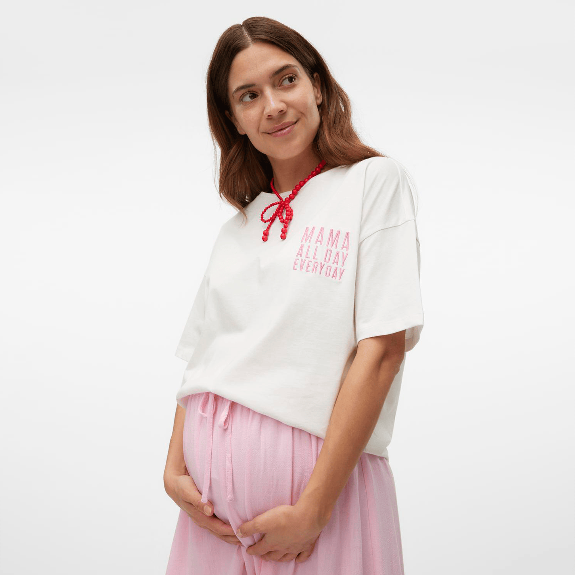 Umstandsoberteile, Mamalicious, Weiß – Besonderheit: aus 50% Bio-Baumwolle und 50% Baumwolle