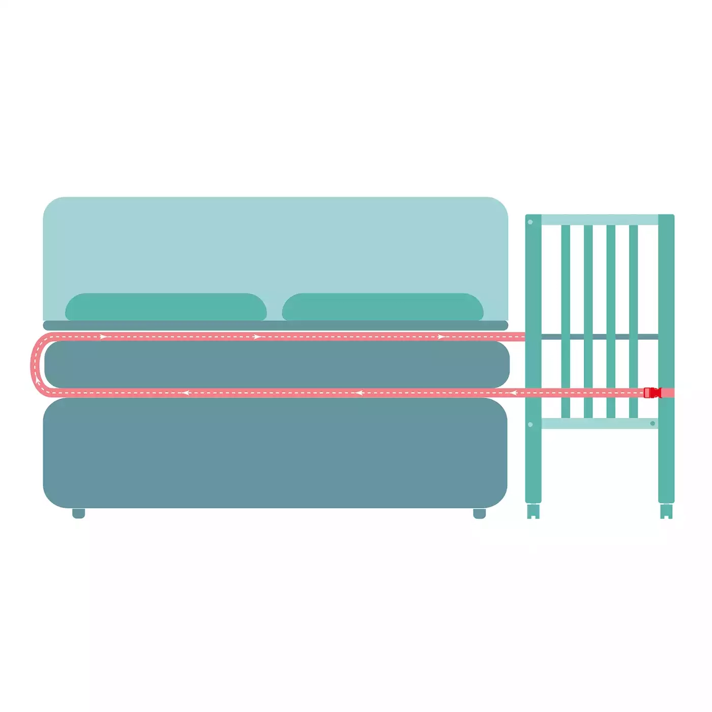 Beistellbetten, fillikid, Weiß – Produktansicht