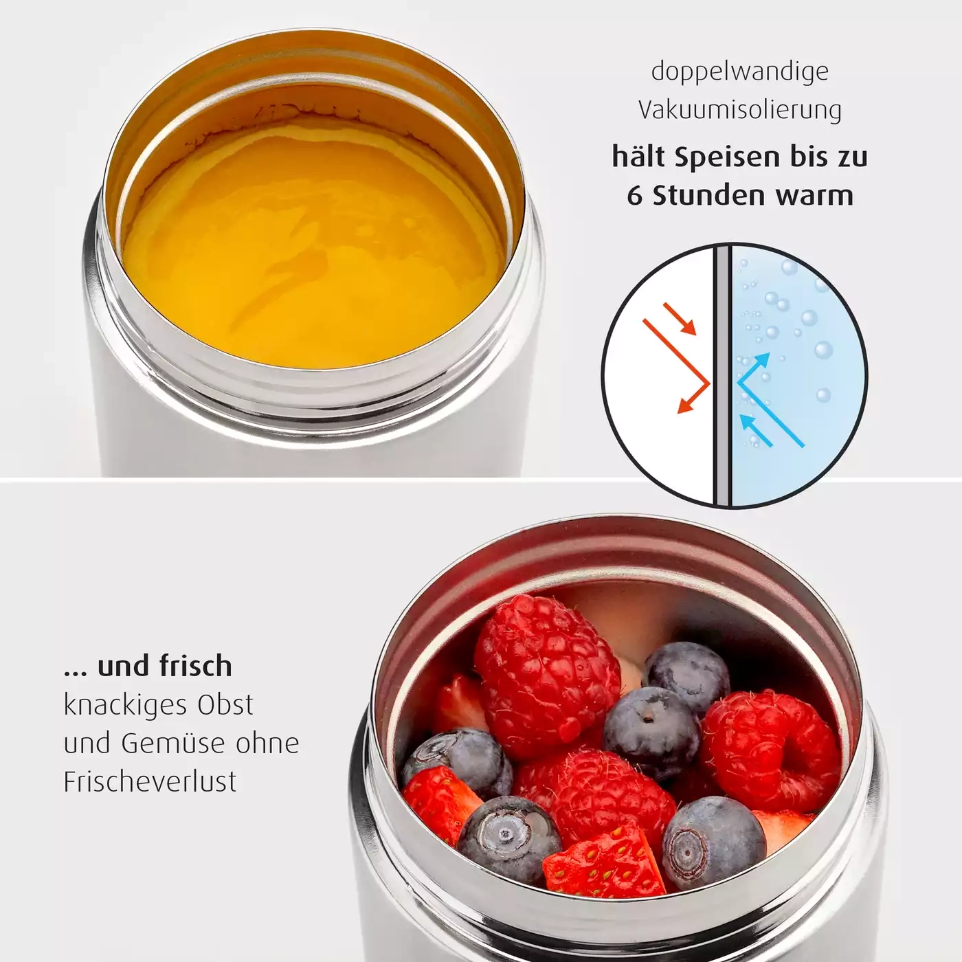 Nahrungsbehälter, reer, Grau – Produktansicht