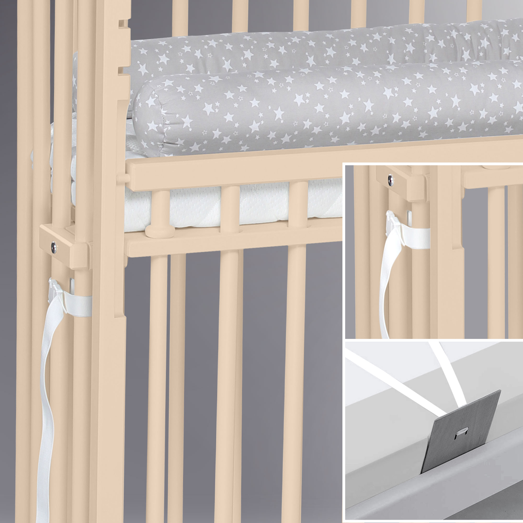 Beistellbetten, babybay, Beige – Produktansicht